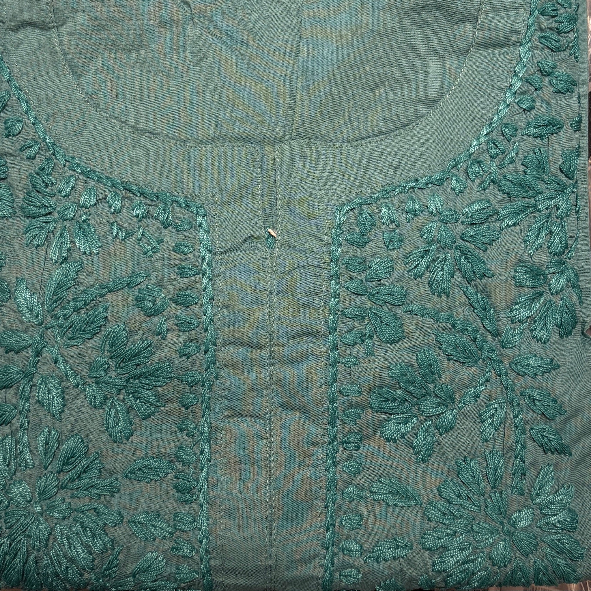 MA Short Embroidered Cotton Kurti-Size 38