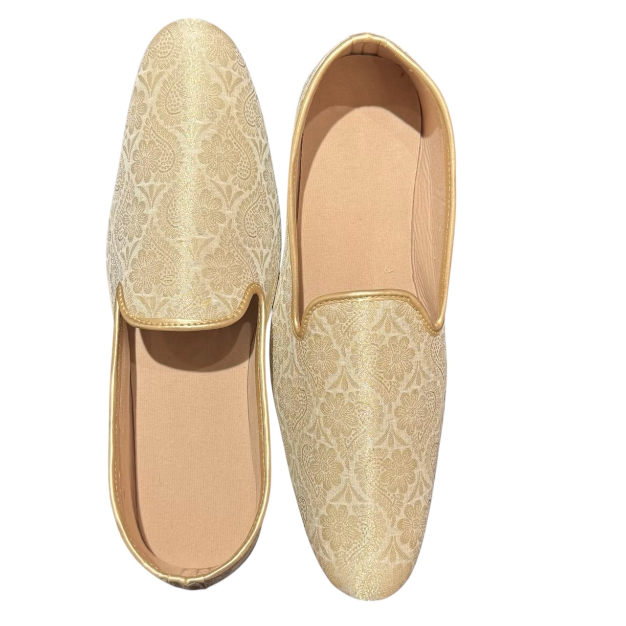 Lt Gold Paisley Flower Loafer