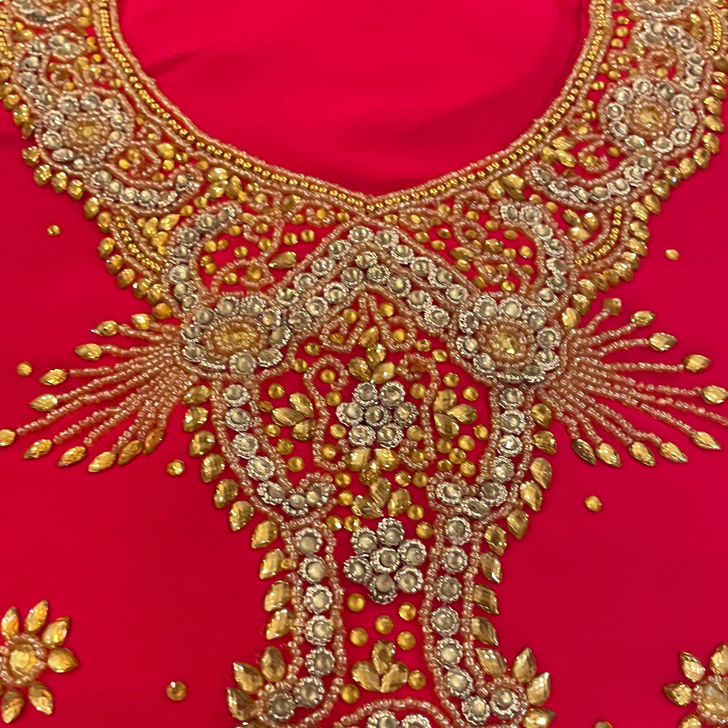 DT Georgette Kurti Size 40 - Vintage India NYC