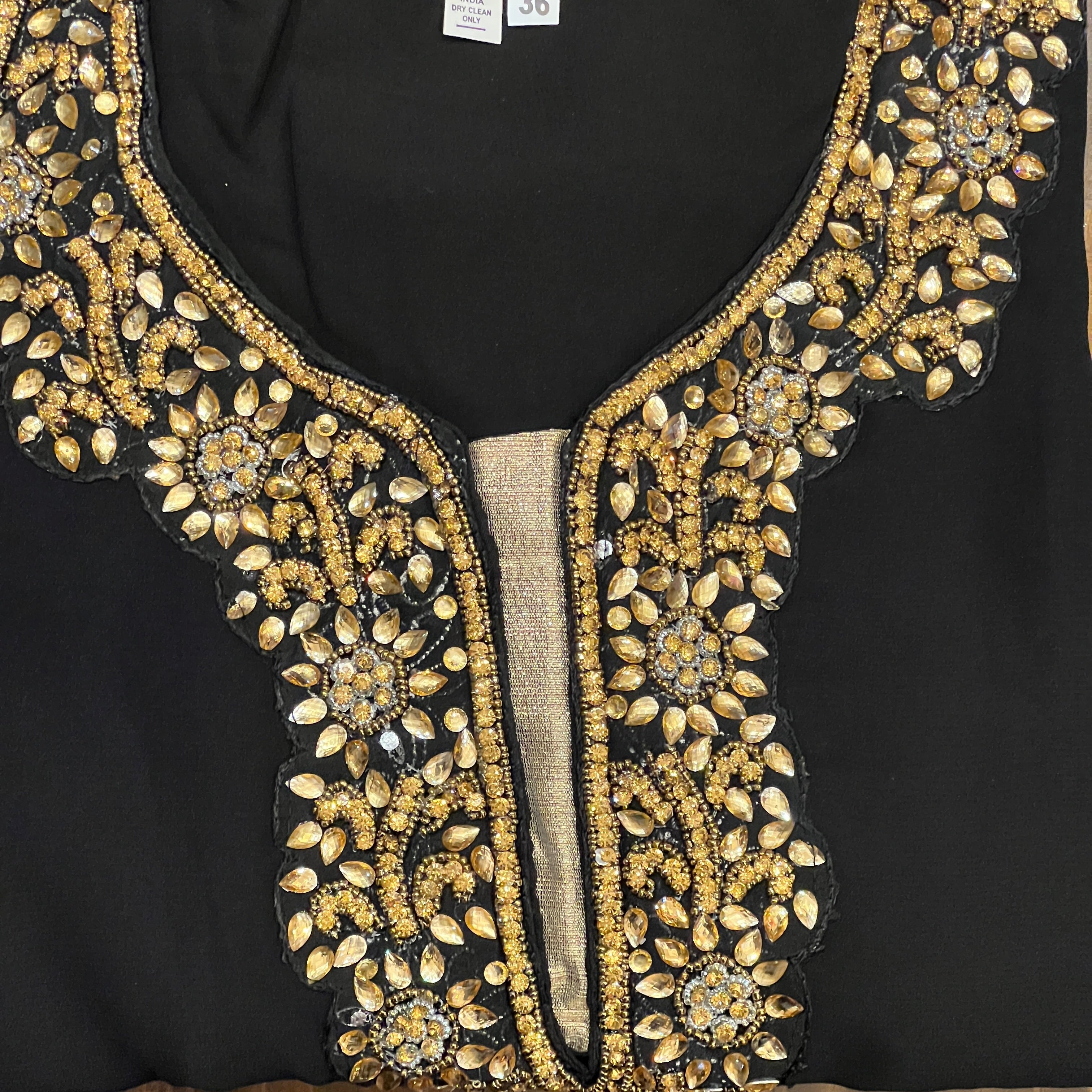 DT Georgette Kurti Size 36 - Vintage India NYC