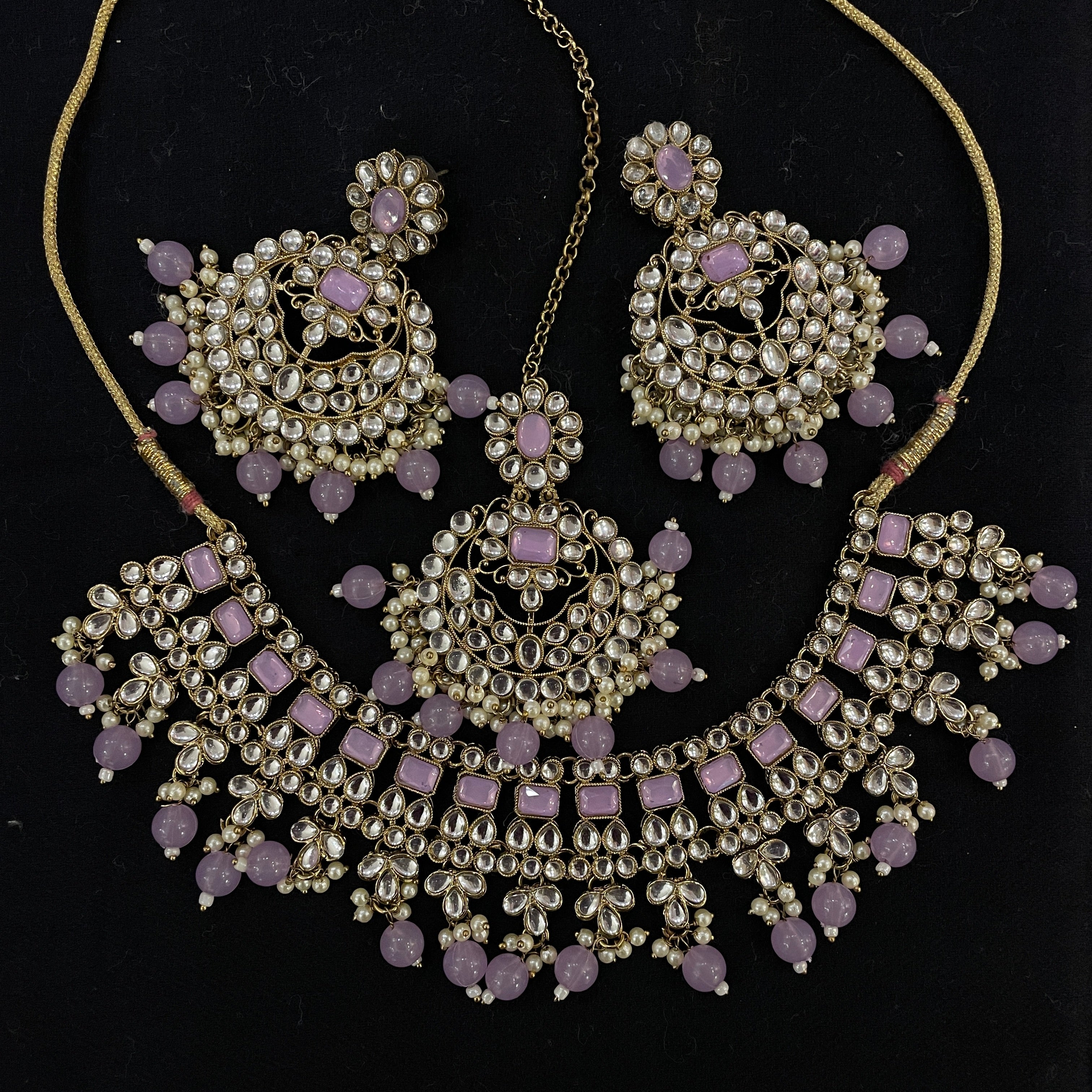 DT Chandbali Necklace Sets - Vintage India NYC