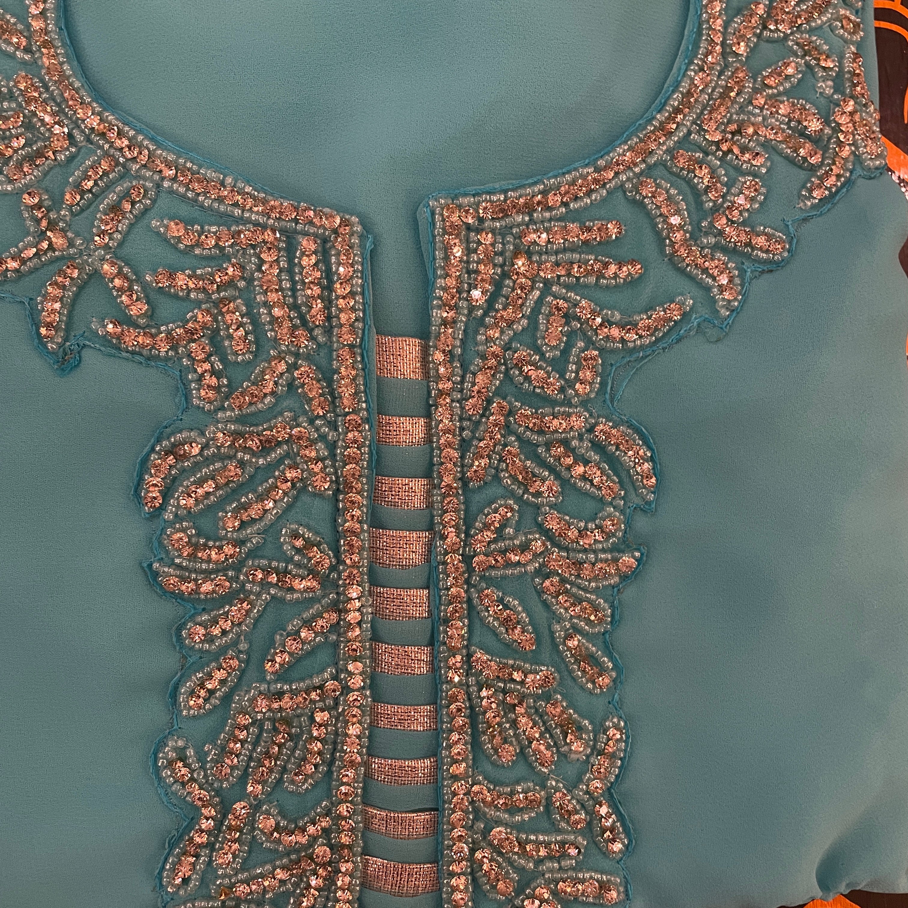 DT Georgette Kurti Size 38 - Vintage India NYC