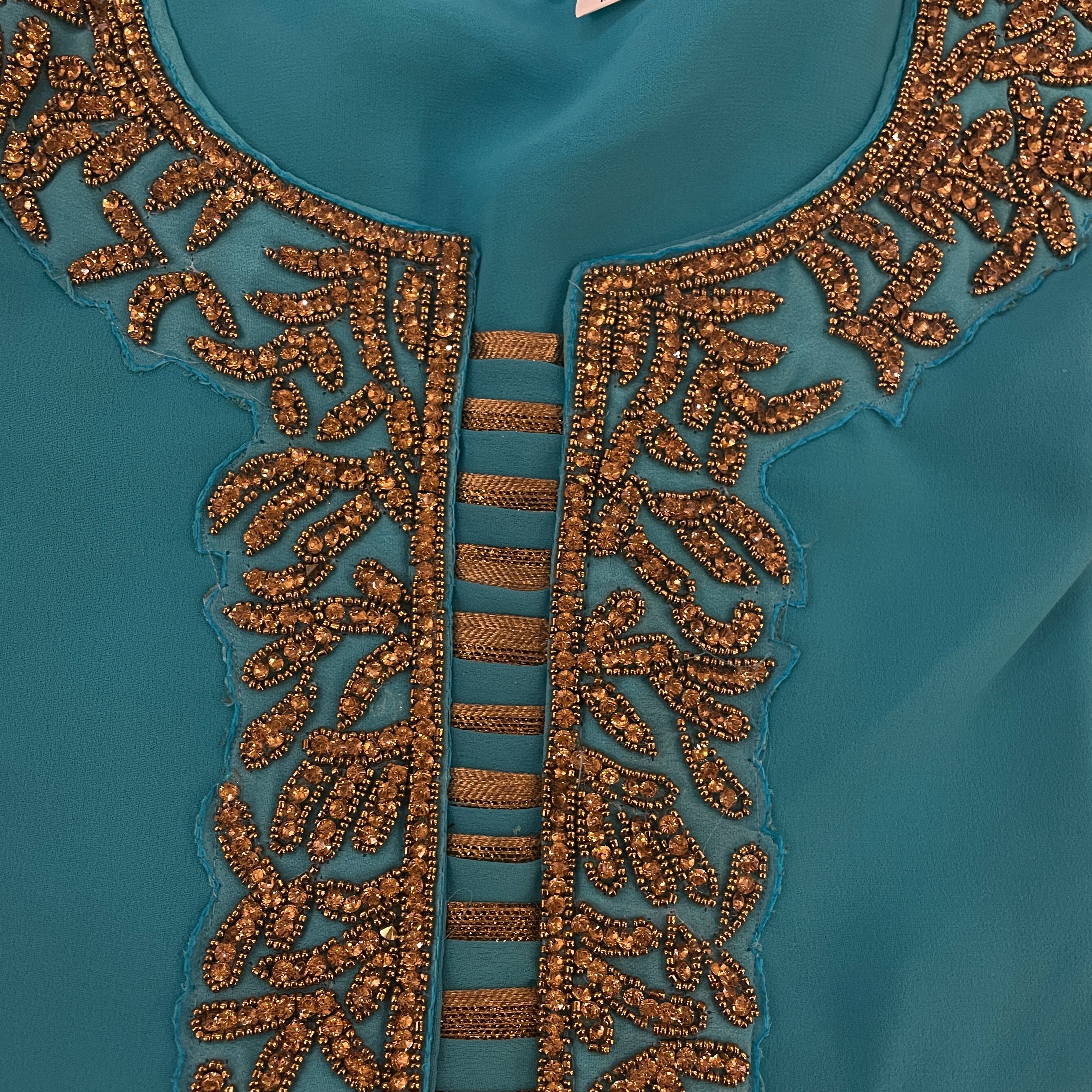 DT Georgette Kurti Size 44 - Vintage India NYC