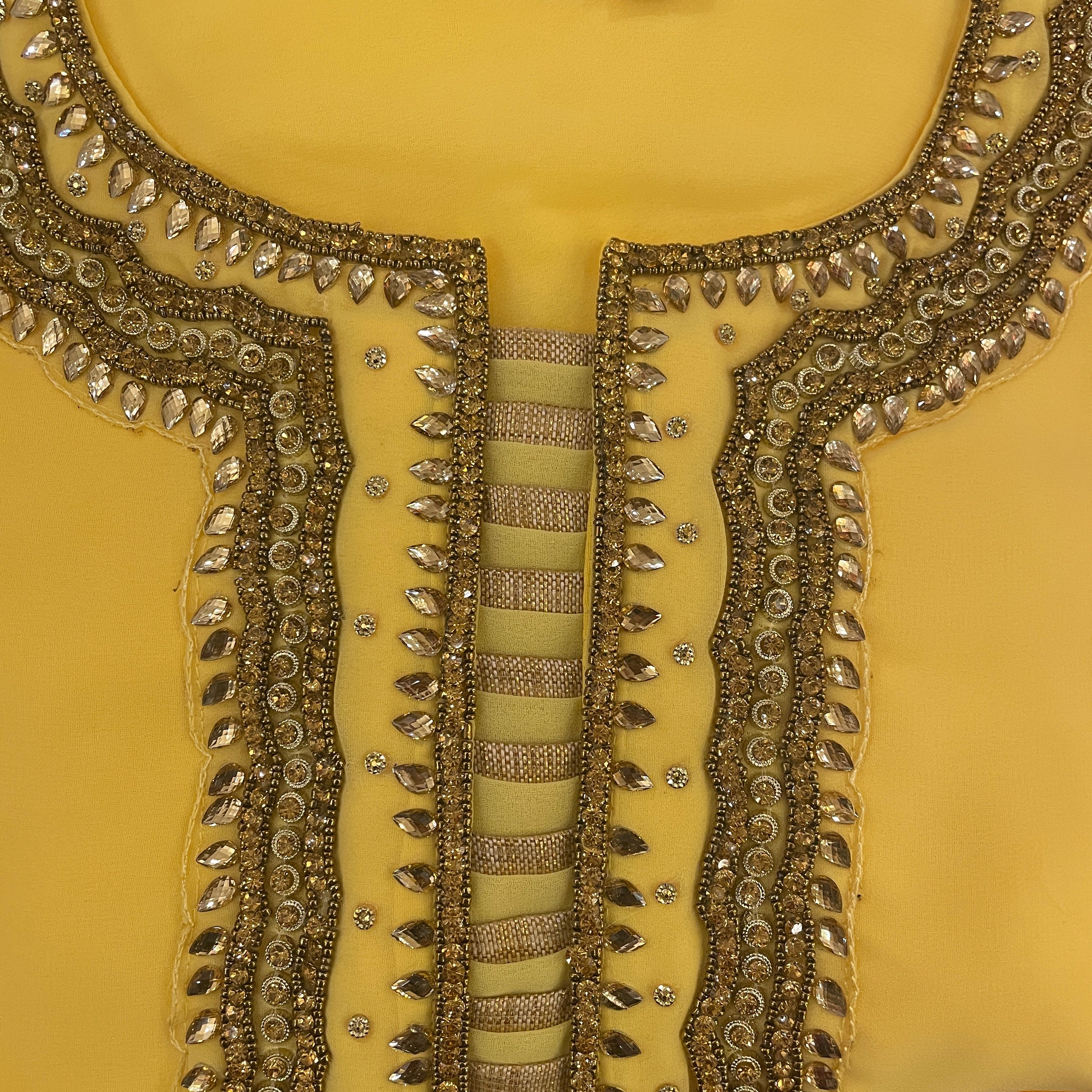 DT Georgette Kurti Size 42 - Vintage India NYC