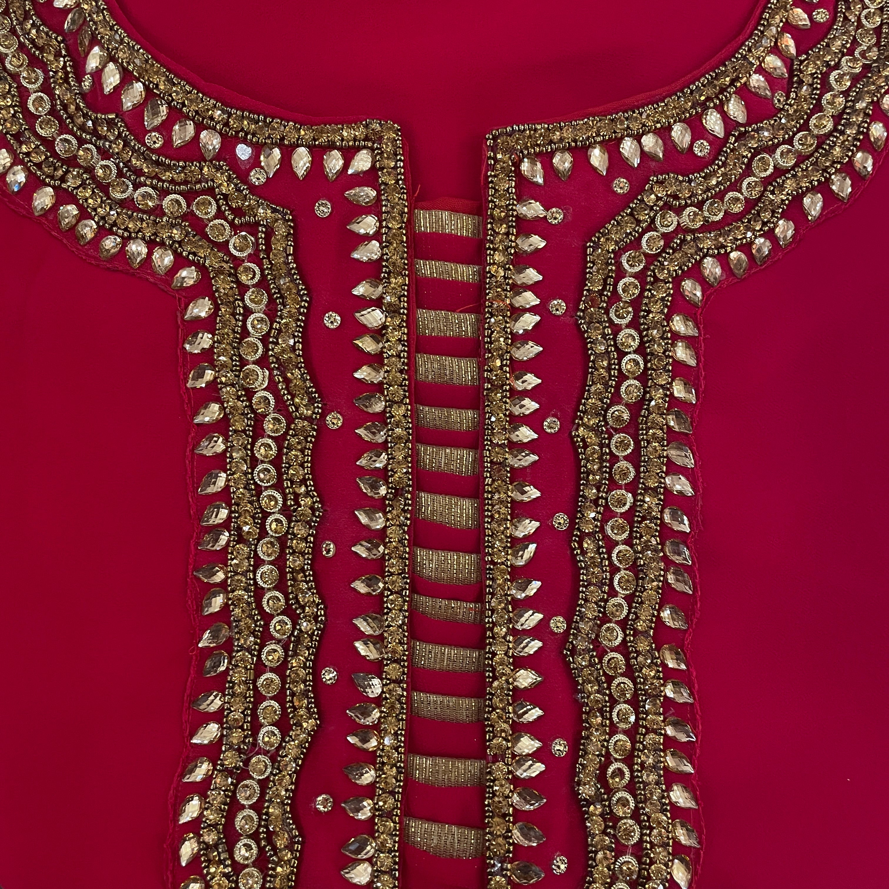 DT Georgette Kurti Size 46 - Vintage India NYC