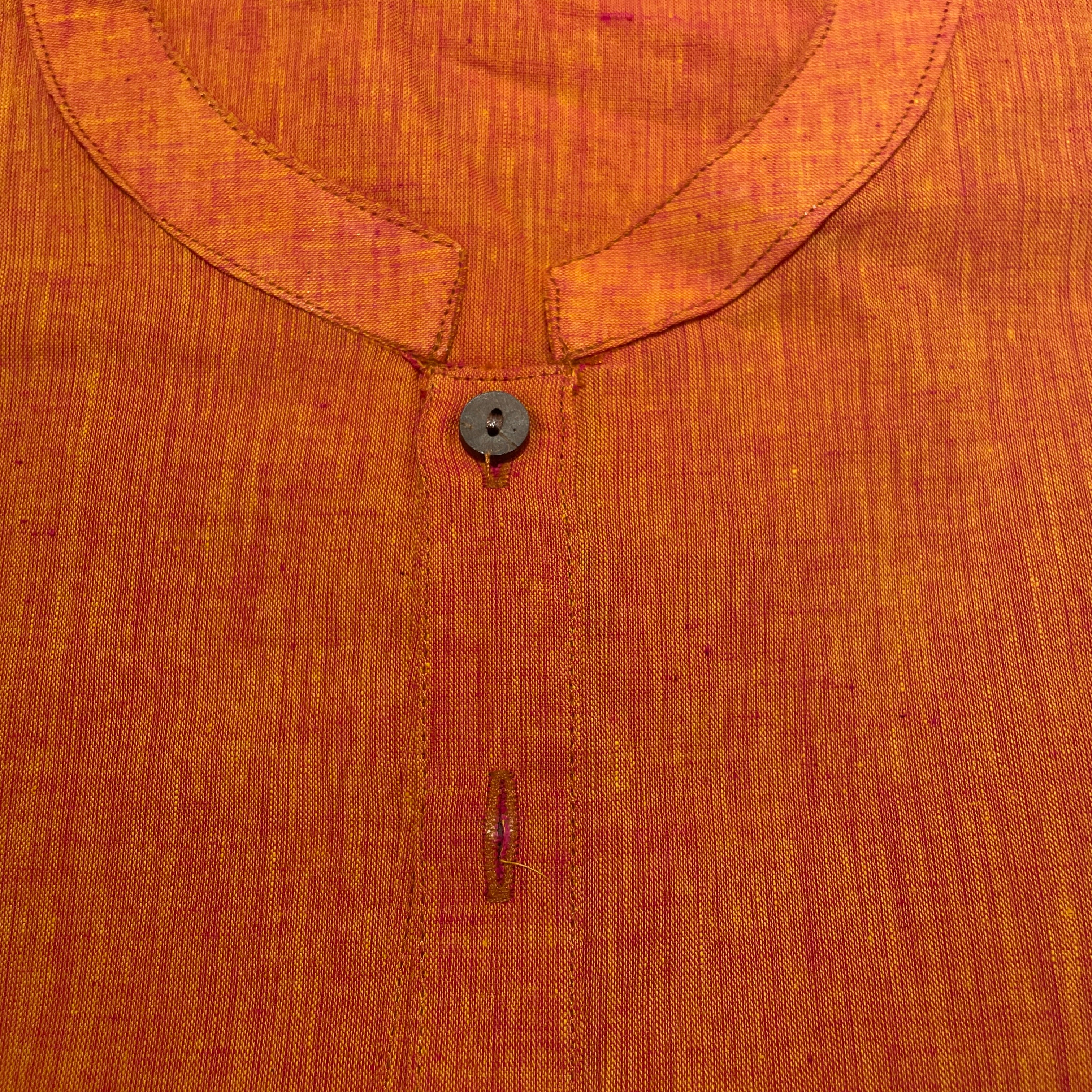 Khadi Short Kurta Shirt - size 40 - Vintage India NYC