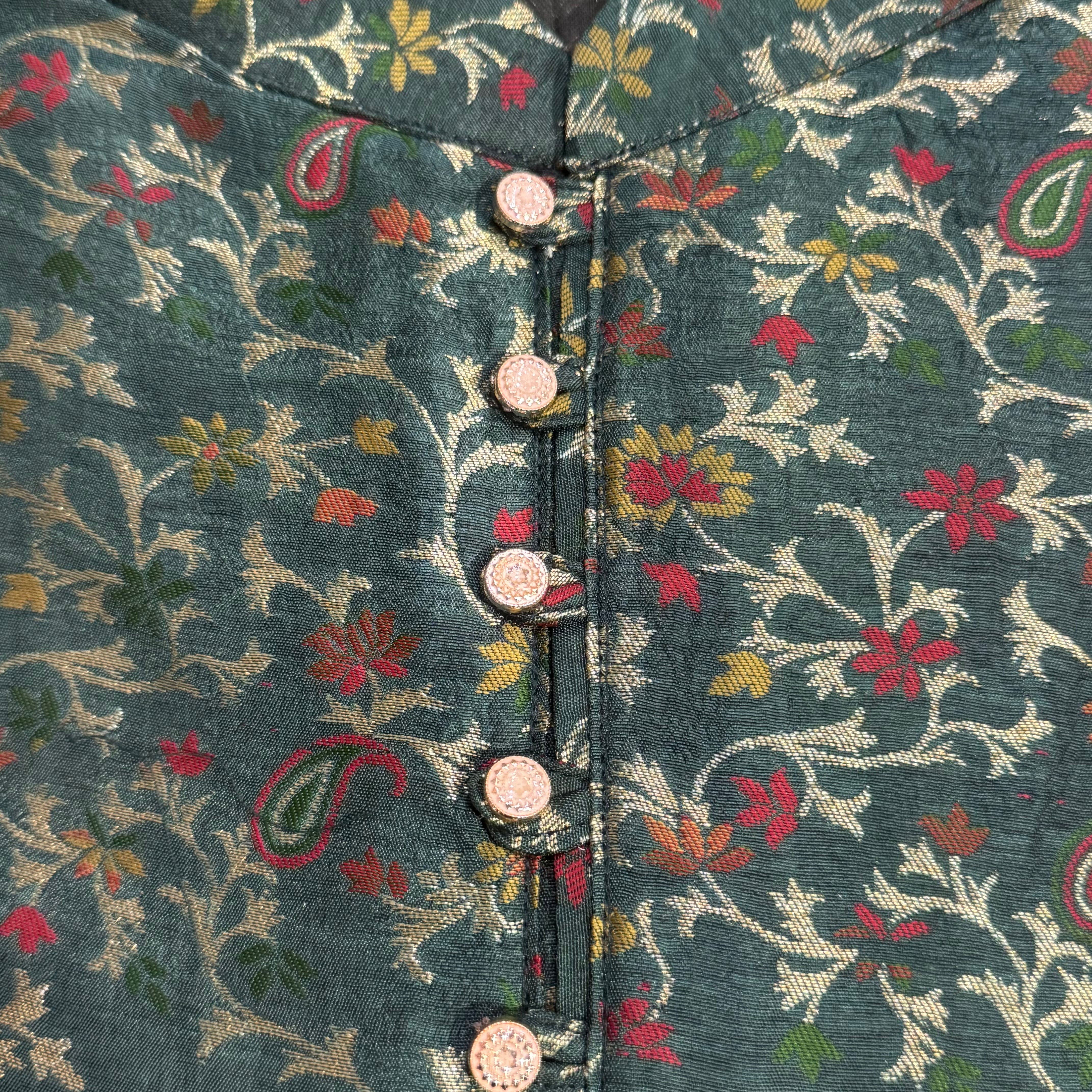 Forest Floral Brocade Kurta
