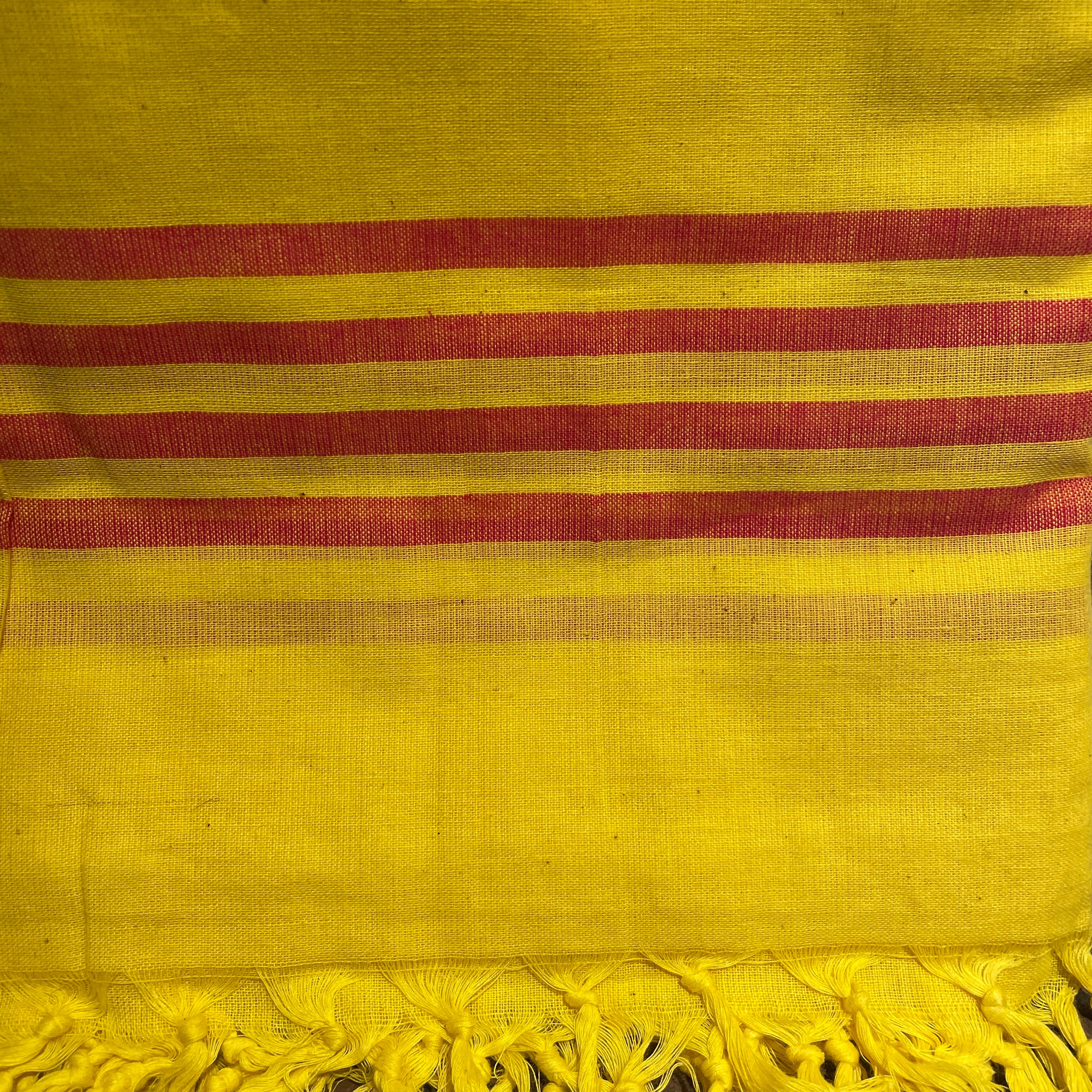 Handwoven Cotton Khadi Stripe Shawls` - Vintage India NYC