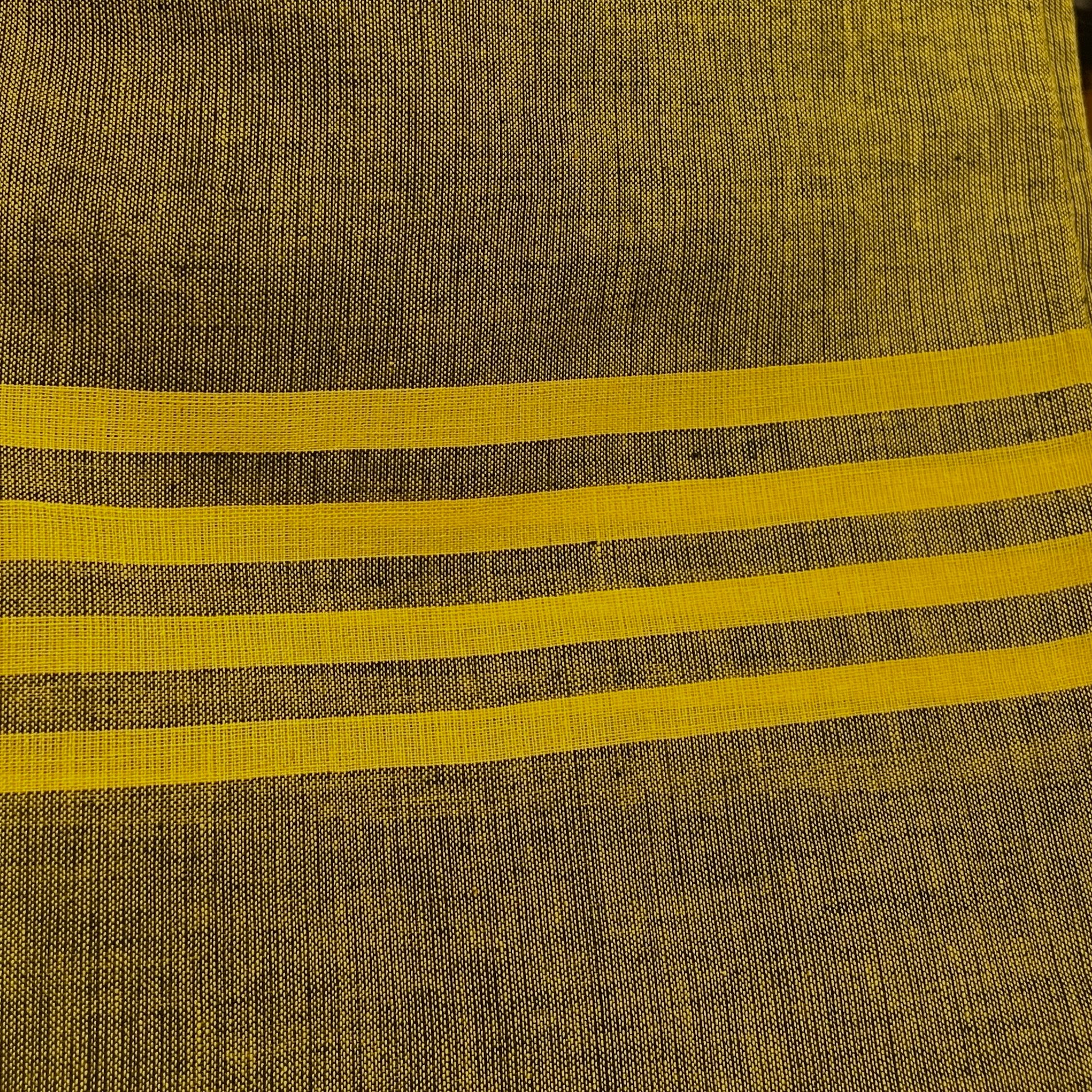 Handwoven Cotton Khadi Stripe Shawls` - Vintage India NYC