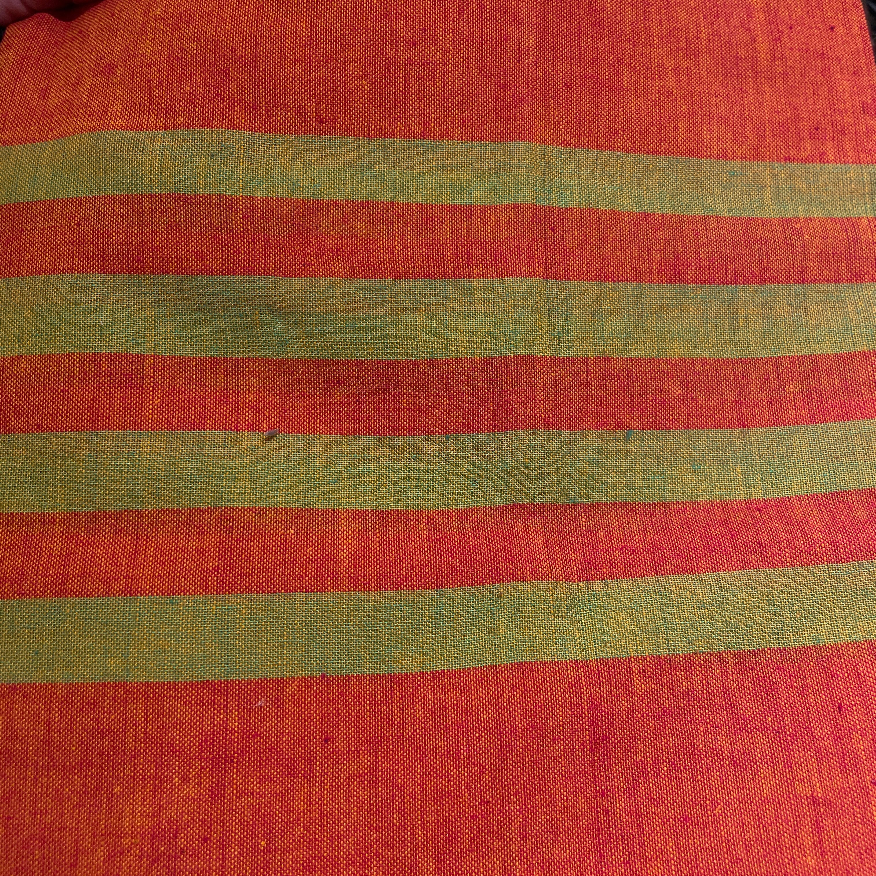 Handwoven Cotton Khadi Stripe Shawls` - Vintage India NYC