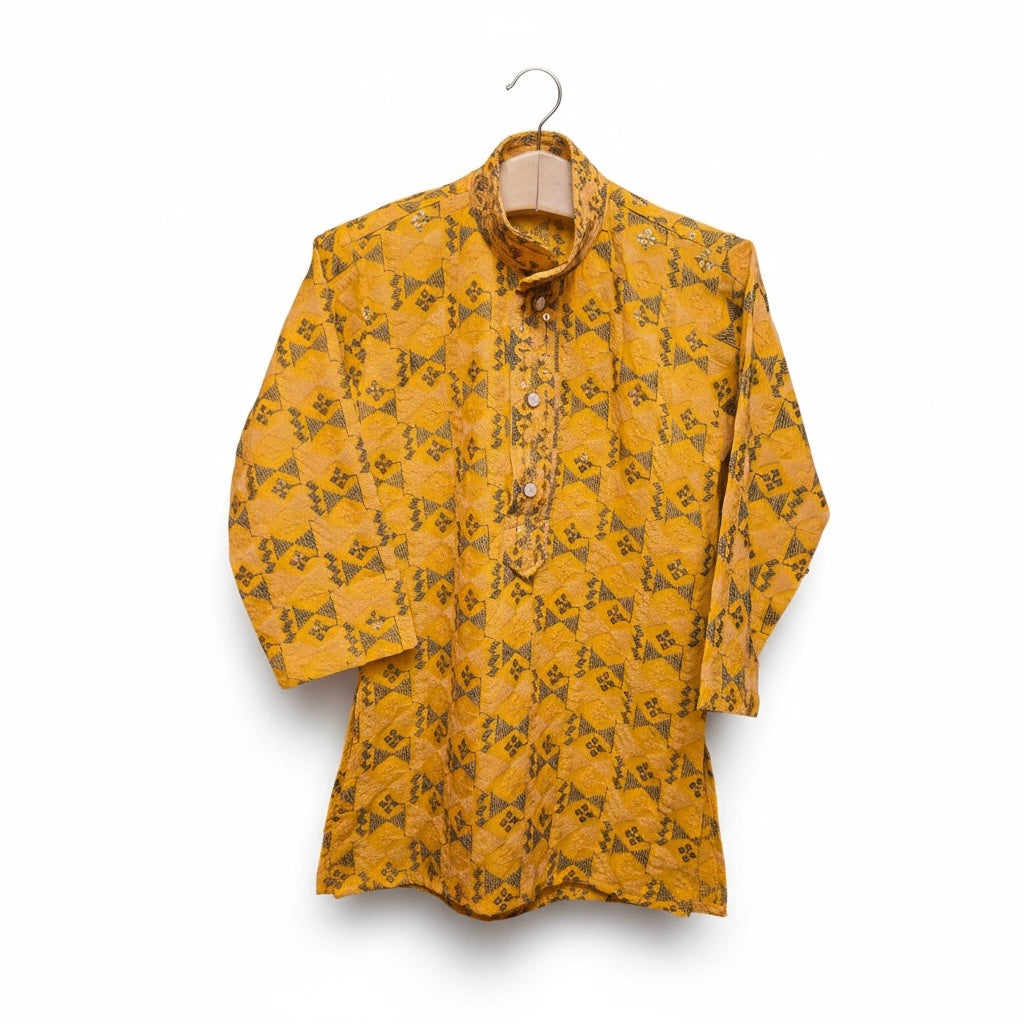 Boys Lucknowi Embroidered Kurta Set - Vintage India NYC