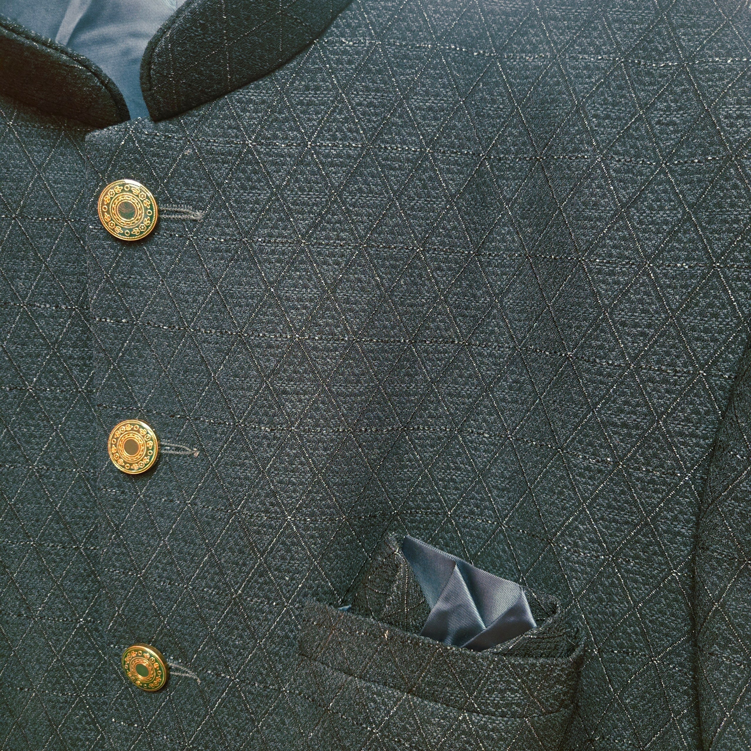 Forest Diamond Jodhpuri Jacket - Vintage India NYC