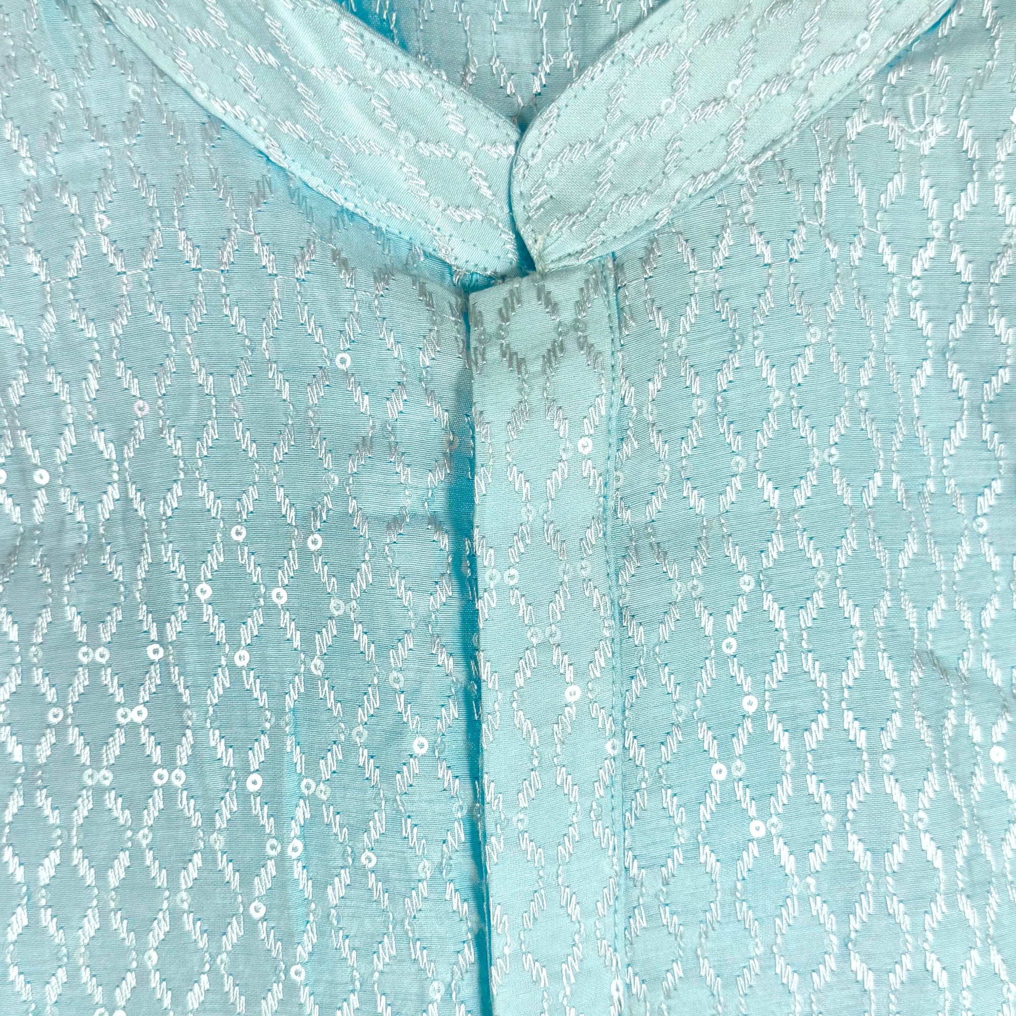 Sky Embroidered Kurta - Vintage India NYC