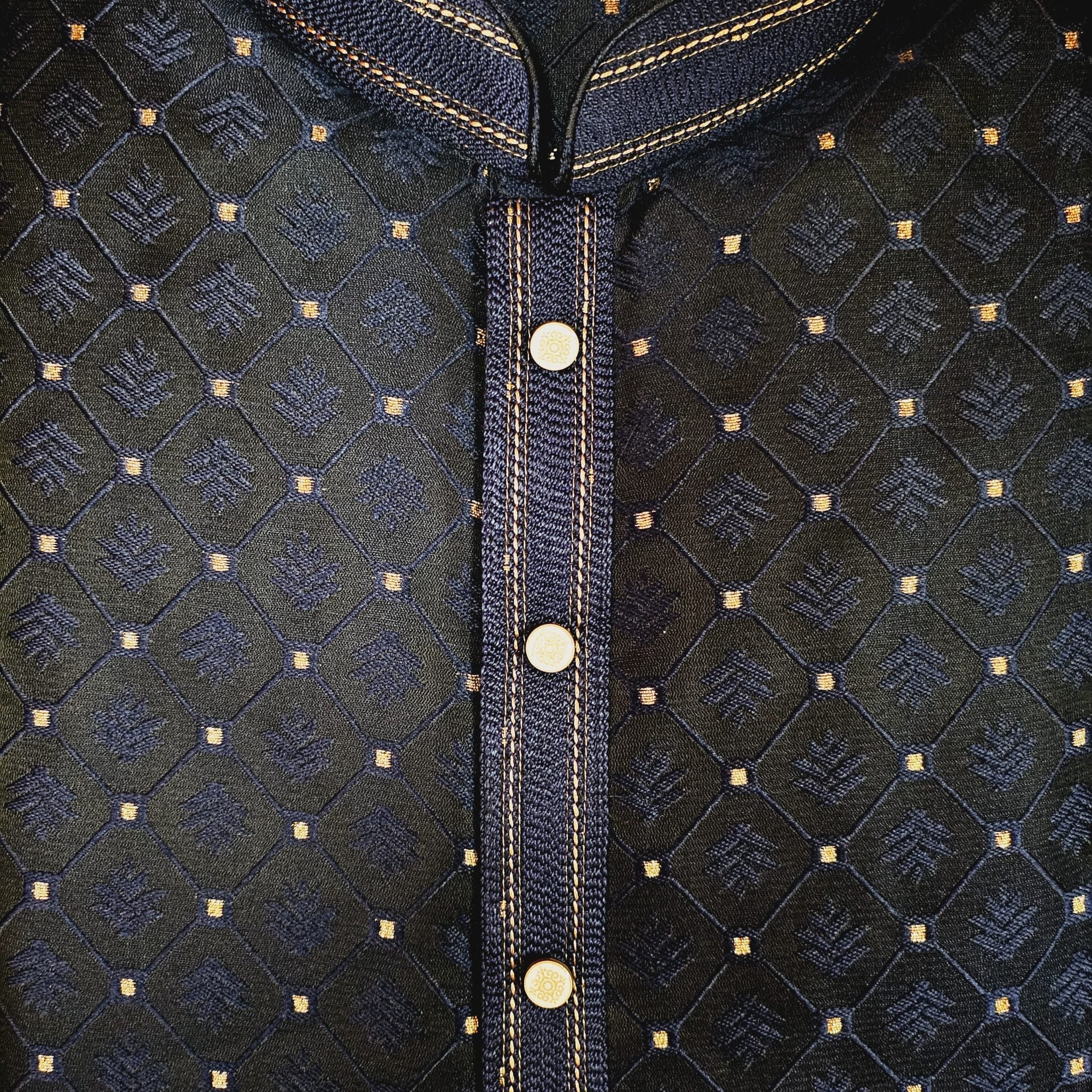 YD Diamond Brocade Kurtas-3 Colors - Vintage India NYC