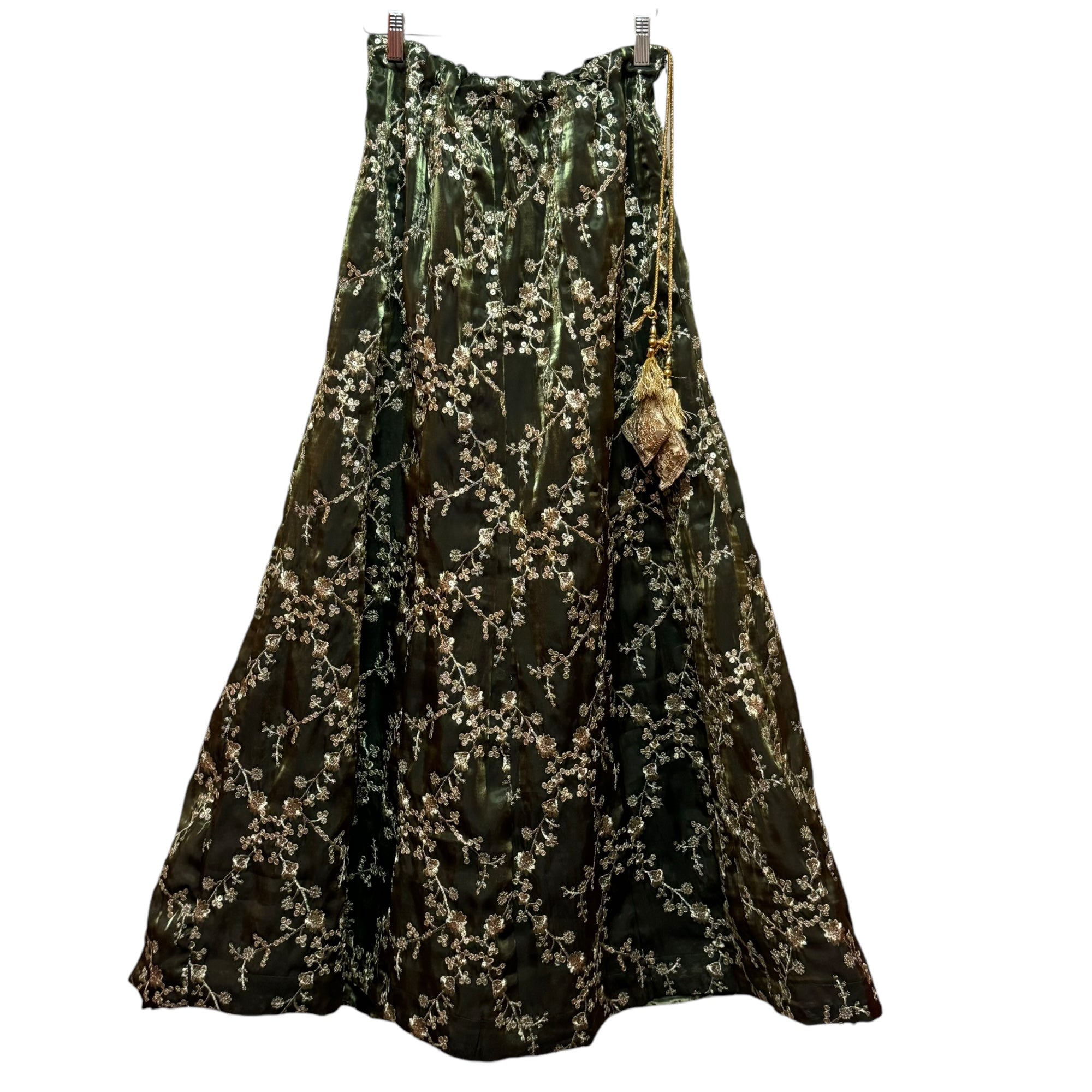 Organza Full Embroidered Lehengas-3 Colors