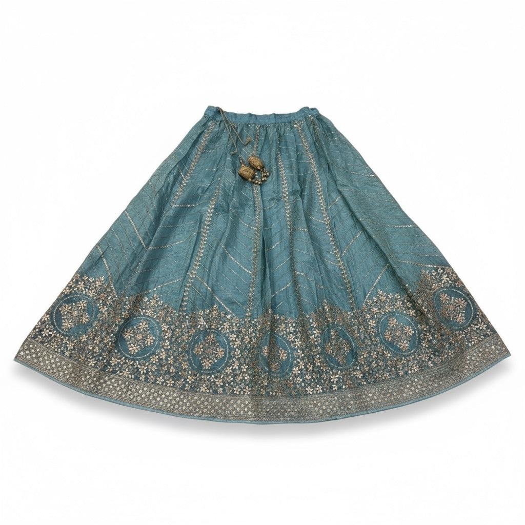 Celadon Sequin Lehenga - Vintage India NYC