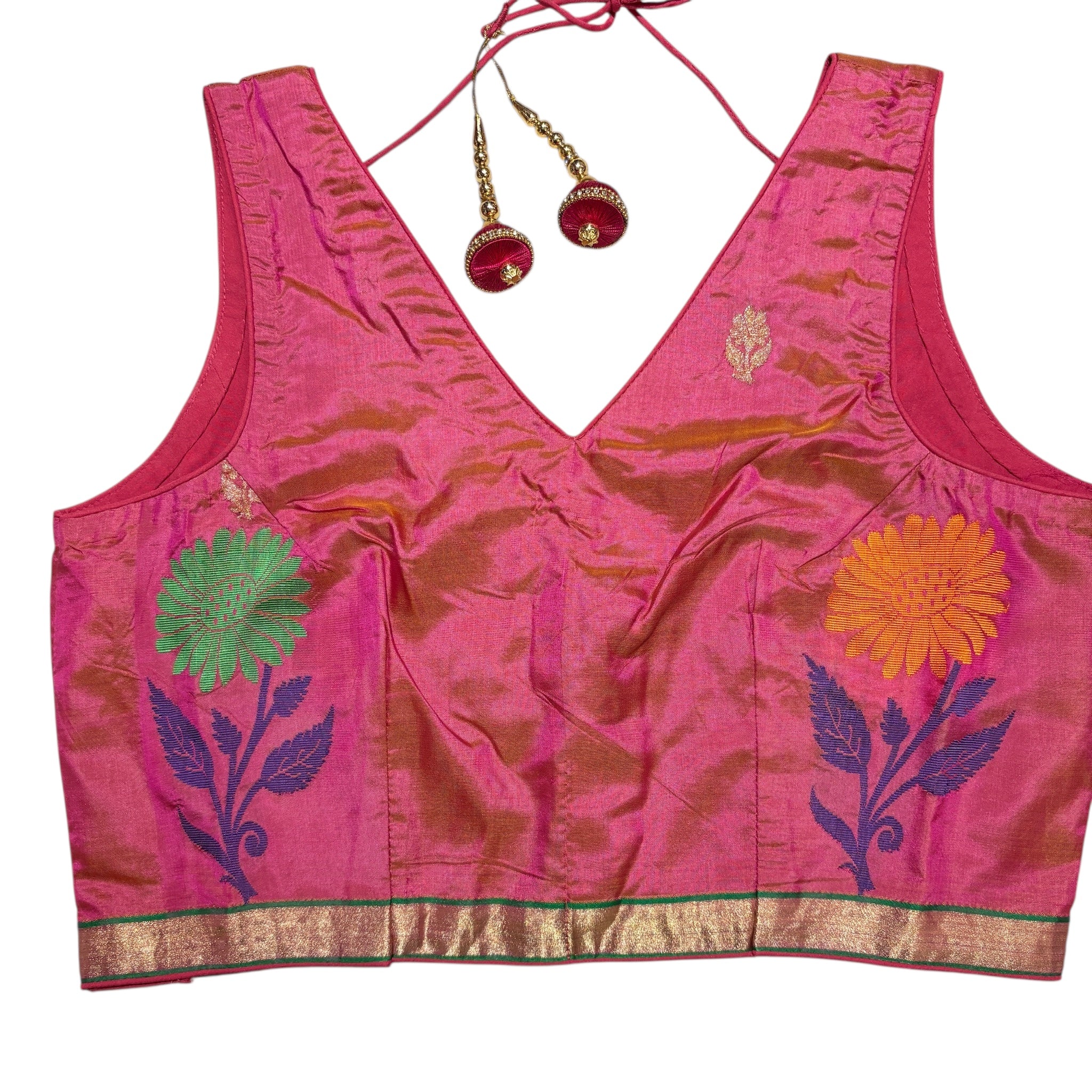 Brocade & Embroidered Saree Blouses 25-Size 34