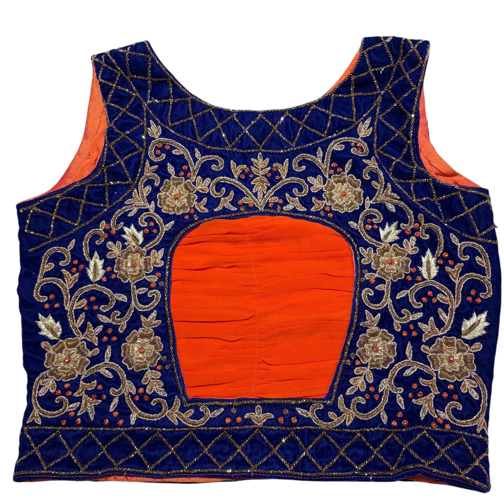 Brocade & Embroidered Saree Blouses 25-Size 36 - Vintage India NYC