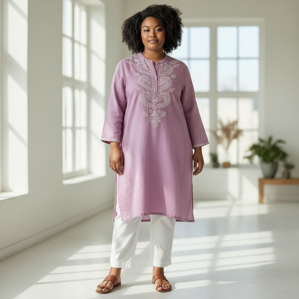 Cotton Chikan Kurtas 501-5 Colors