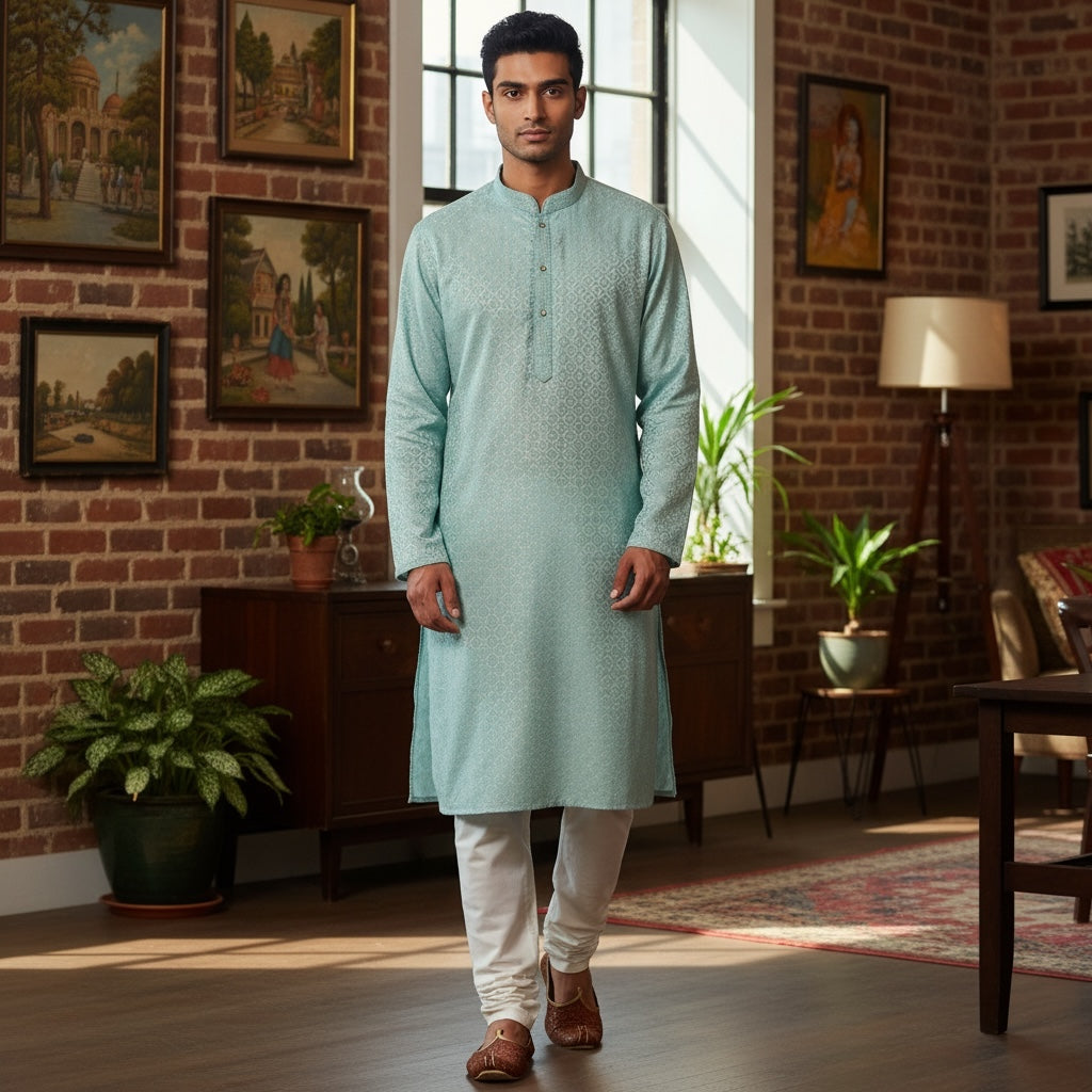 Diamond Round Flower Kurta-Colors - Vintage India NYC