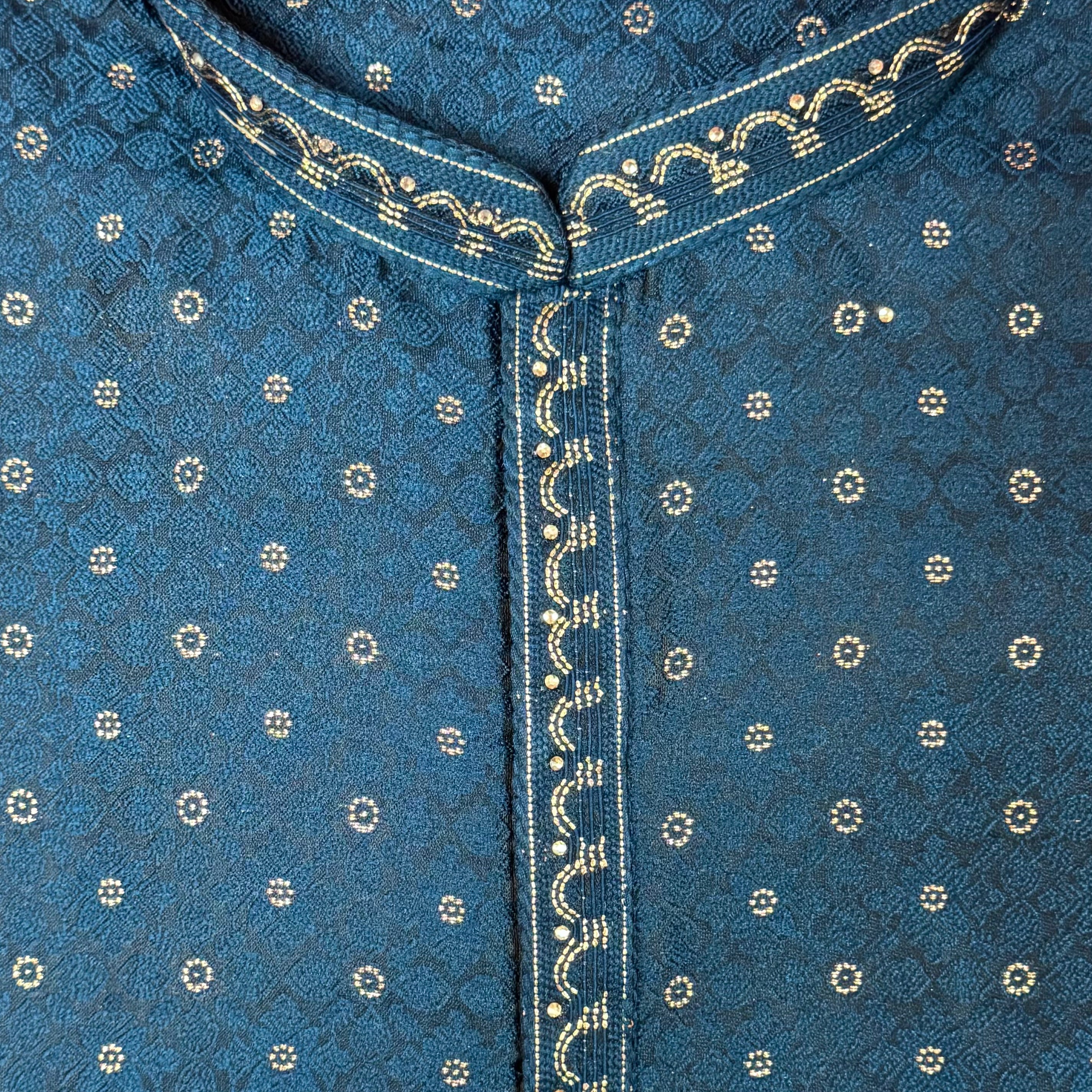 Ocean Flower Diamond Kurta - Vintage India NYC