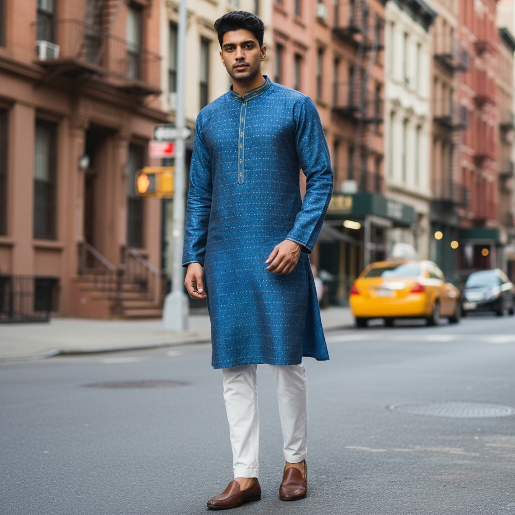Ocean OG Flower Kurta - Vintage India NYC