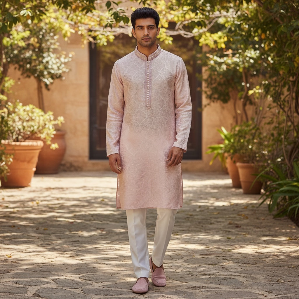 Tiled Small Sequin Kurta-Colors