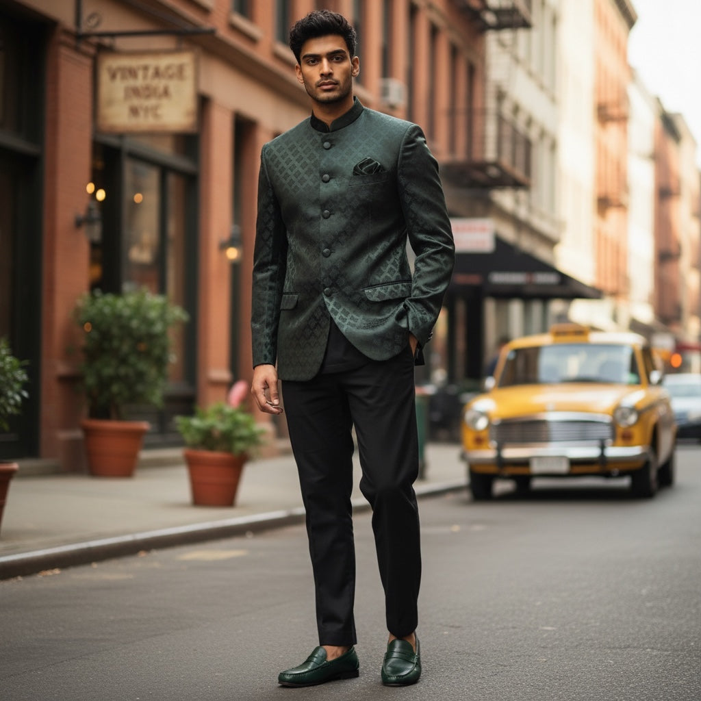 Forest Diamond Butah Jodhpuri Jacket