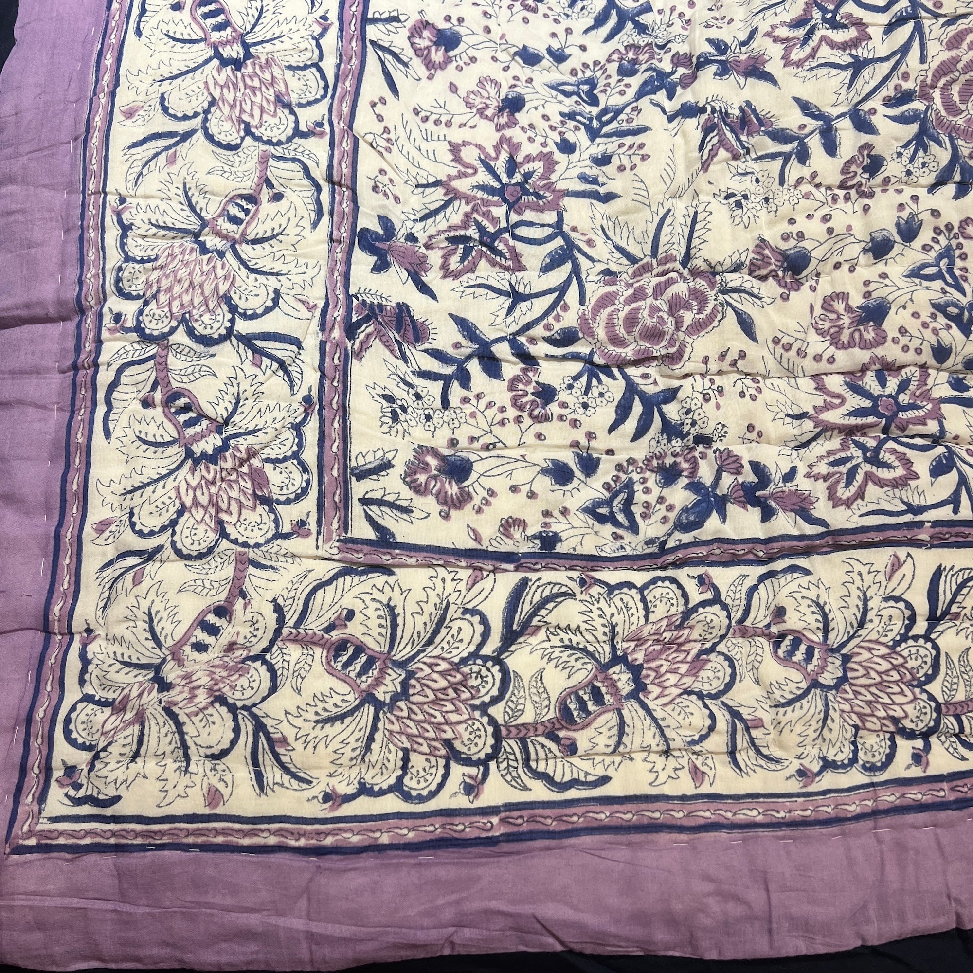 Reversible Hand Block Quilts-Twin-Various - Vintage India NYC