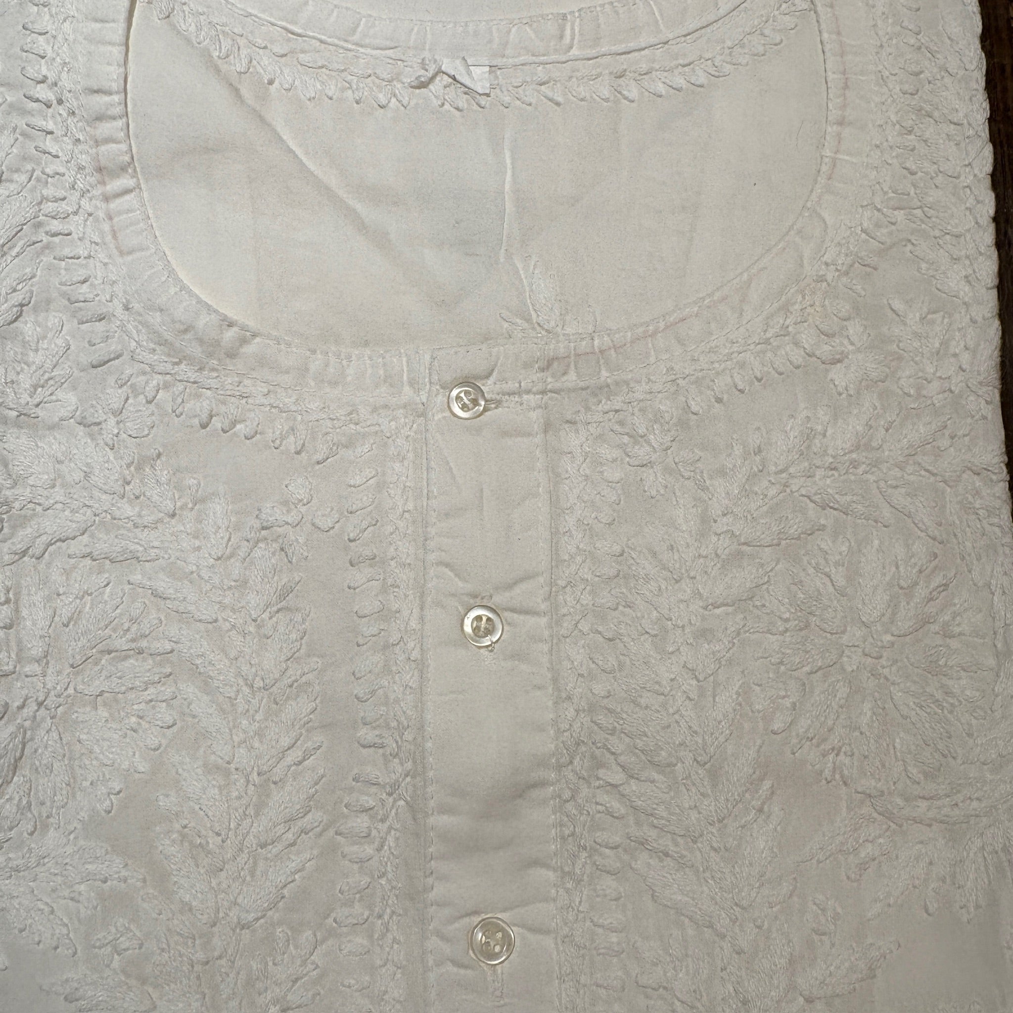 MA Short Embroidered Cotton Kurti-Size 36