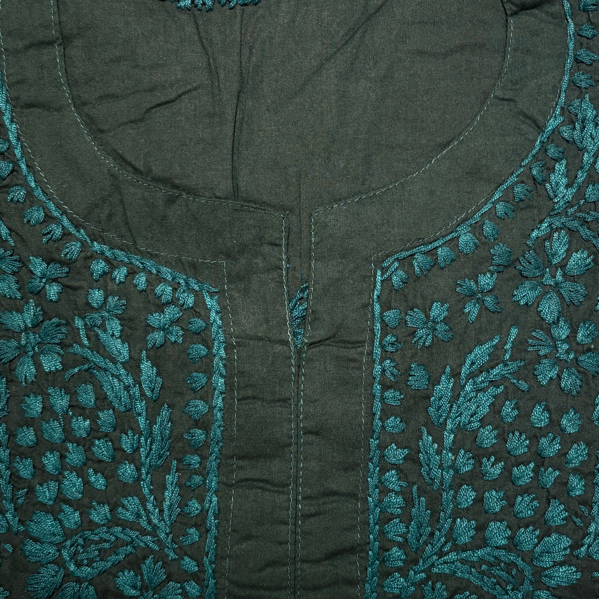 MA Short Embroidered Cotton Kurti-Size 40