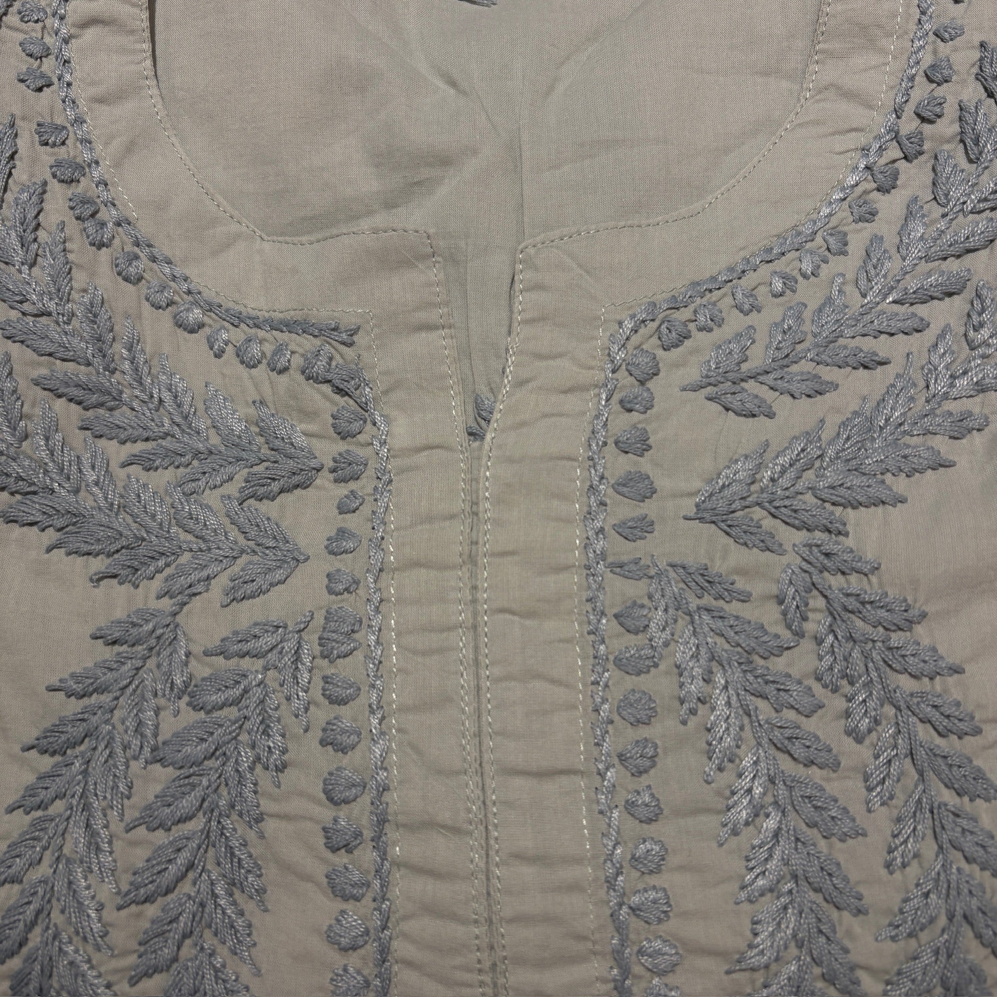 MA Short Embroidered Cotton Kurti-Size 44