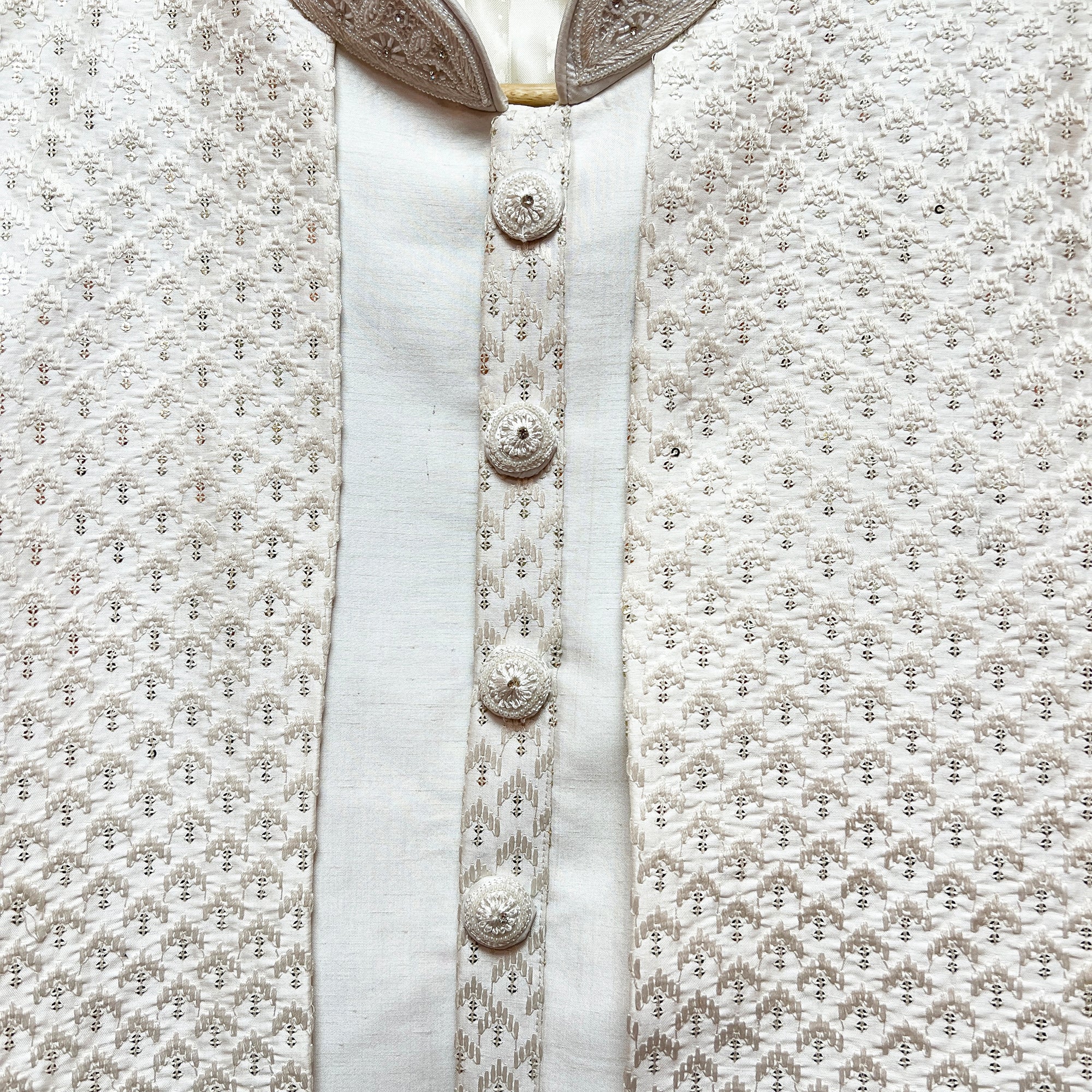 YD Ivory Double Sherwani- Size 42 - Vintage India NYC