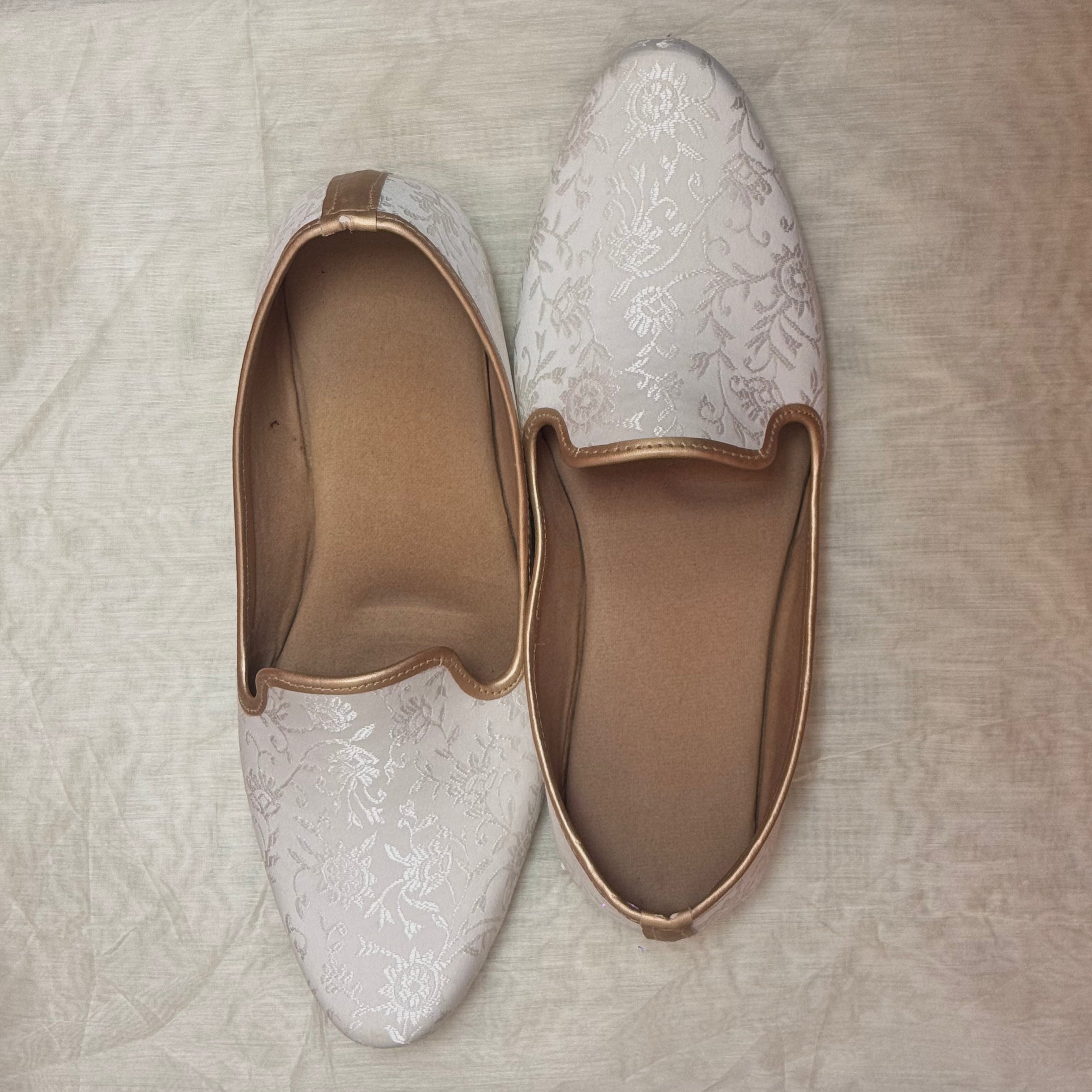 Ivory W Floral Loafer - Vintage India NYC