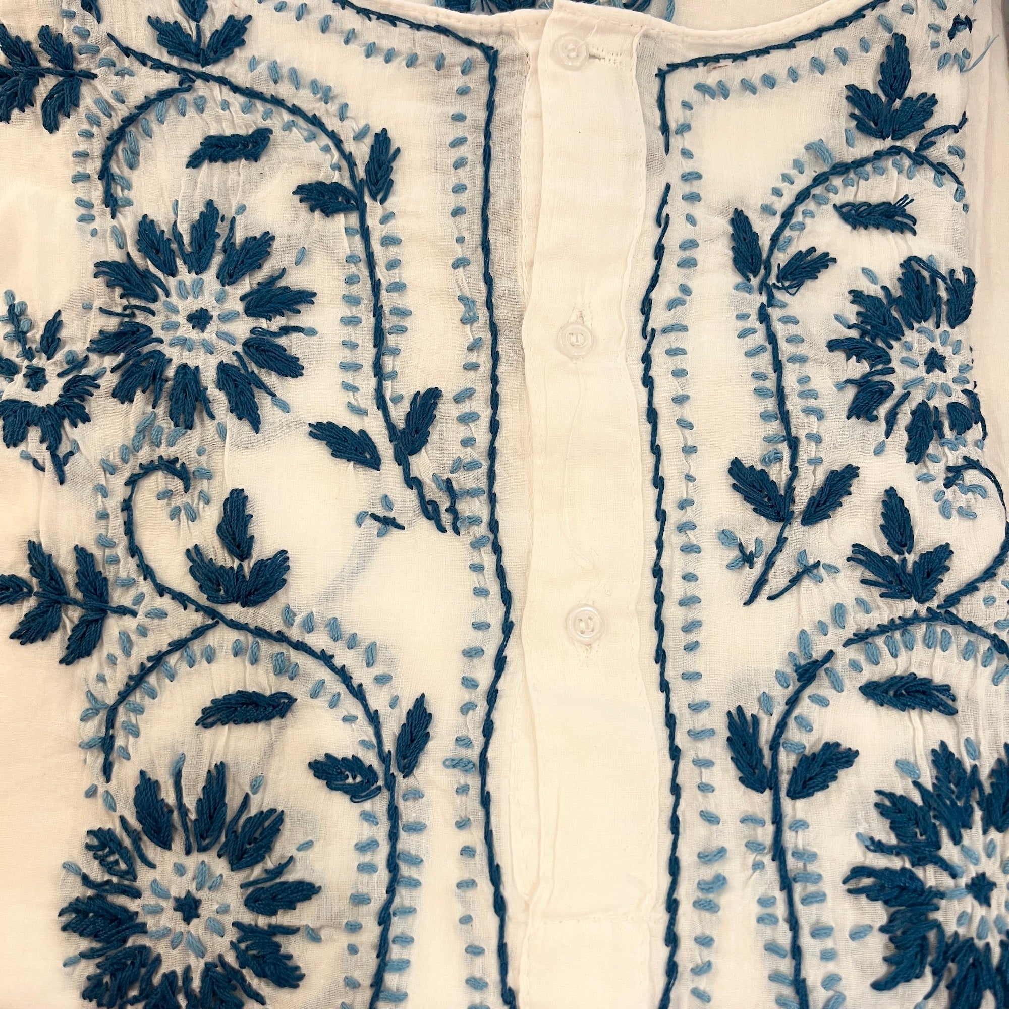 KR Long Chikan Kurtas - Vintage India NYC