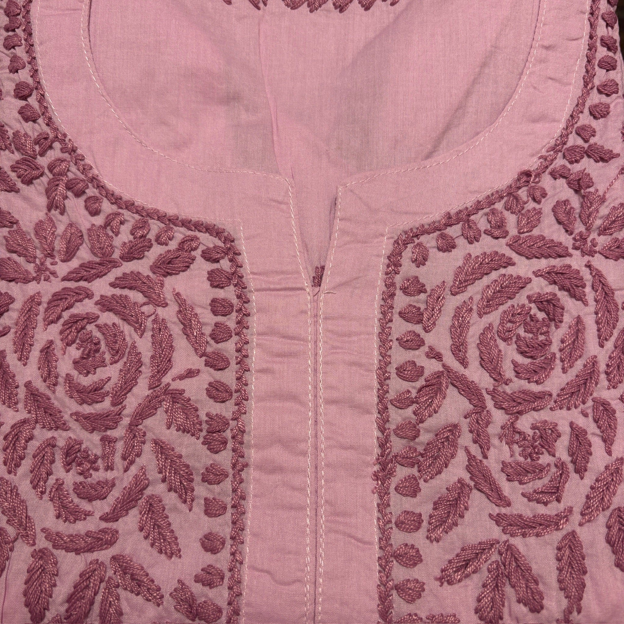 MA Short Embroidered Cotton Kurti-Size 42