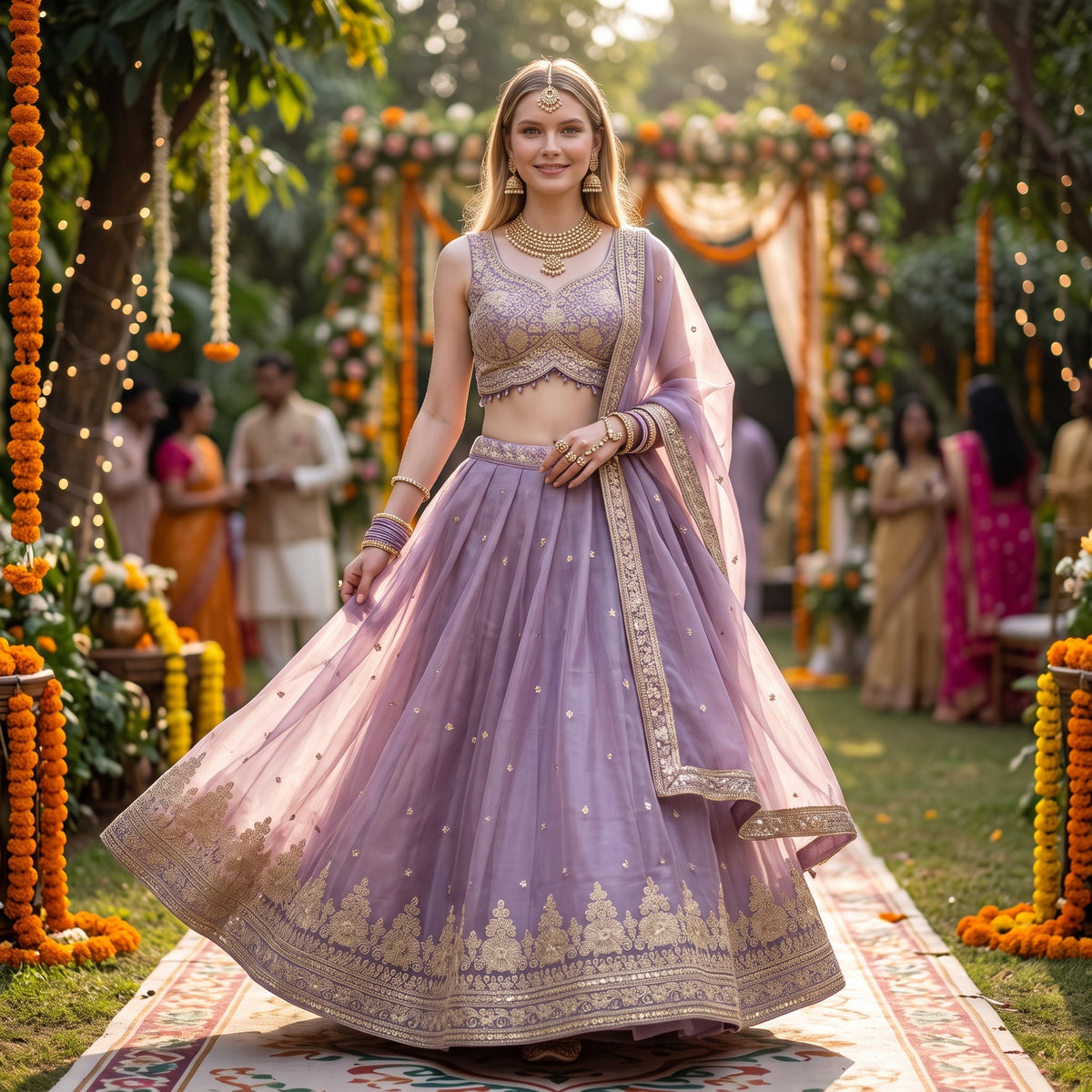 Pastel Lehenga Sets-Colors - Vintage India NYC