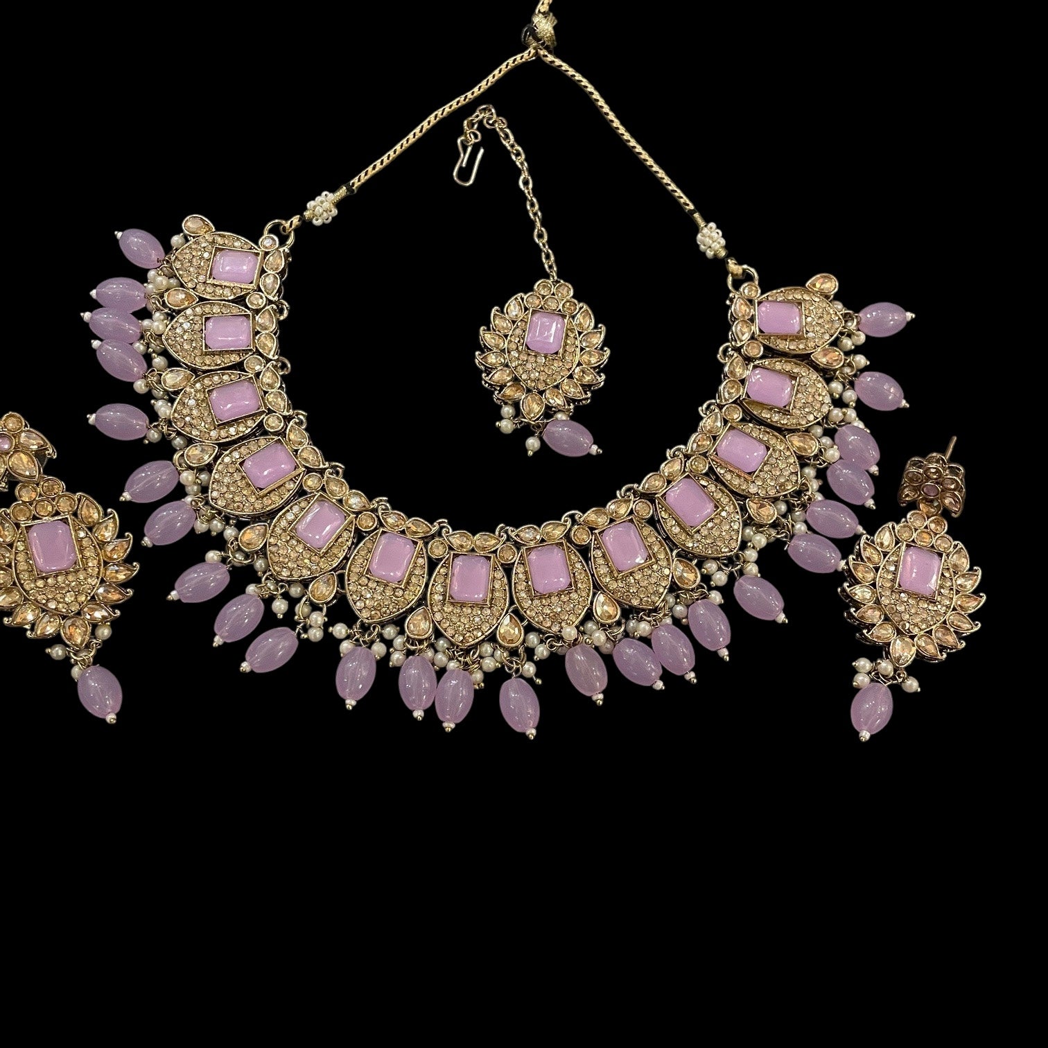 DT Petal Square Necklace Sets-Many Colors