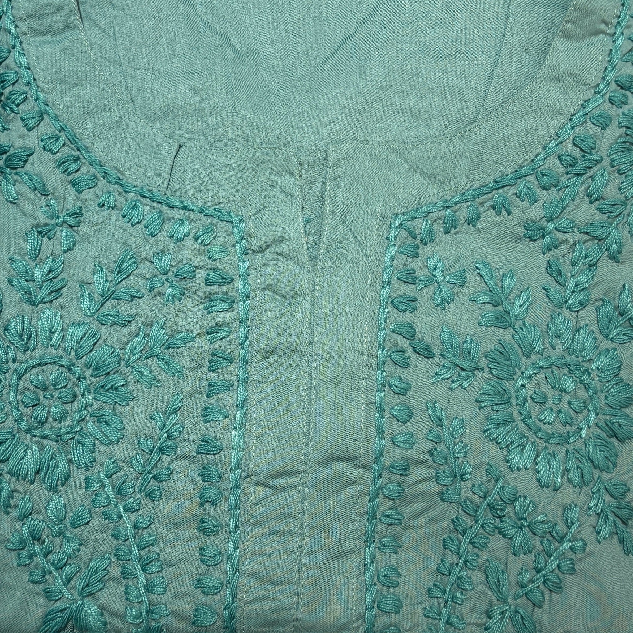 MA Short Embroidered Cotton Kurti-Size 36