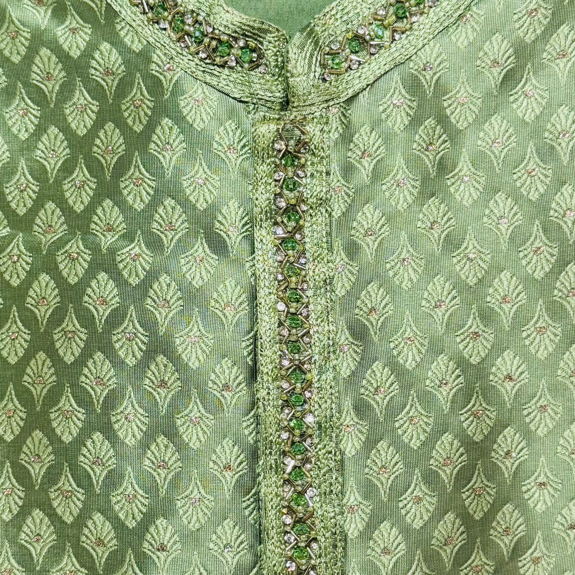 Plume Motif Kurta-Colors - Vintage India NYC