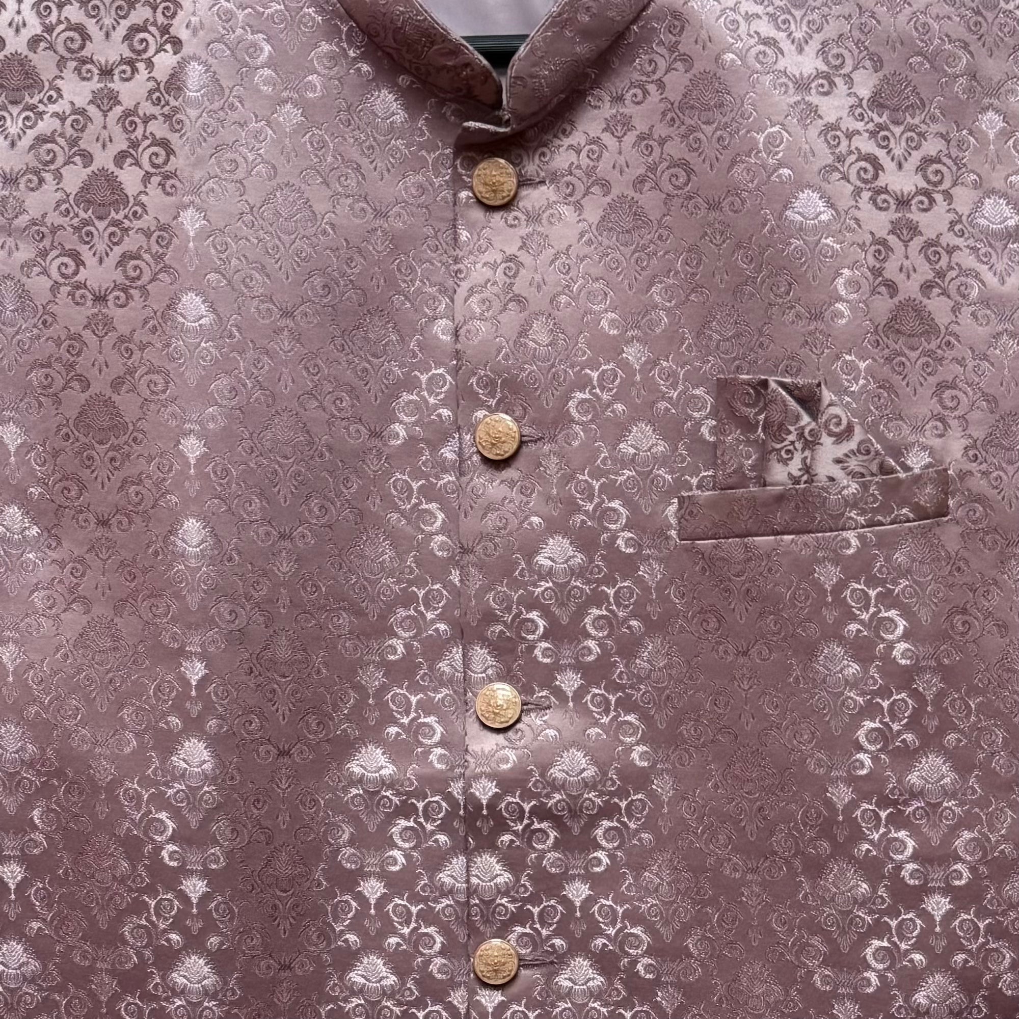 Damask Jodhpuri Jacket -Colors - Vintage India NYC