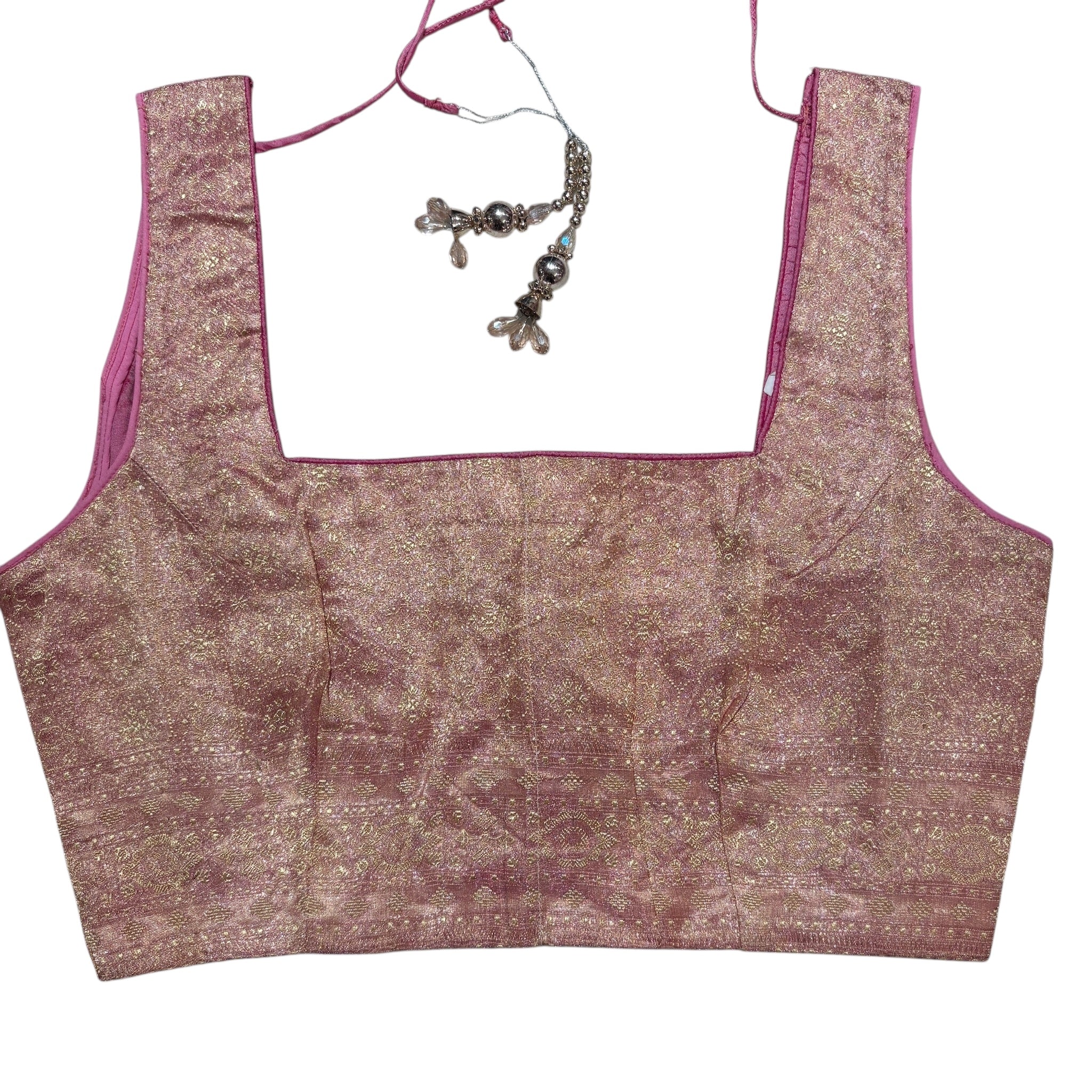 Brocade & Embroidered Saree Blouses-25-Size 32 - Vintage India NYC