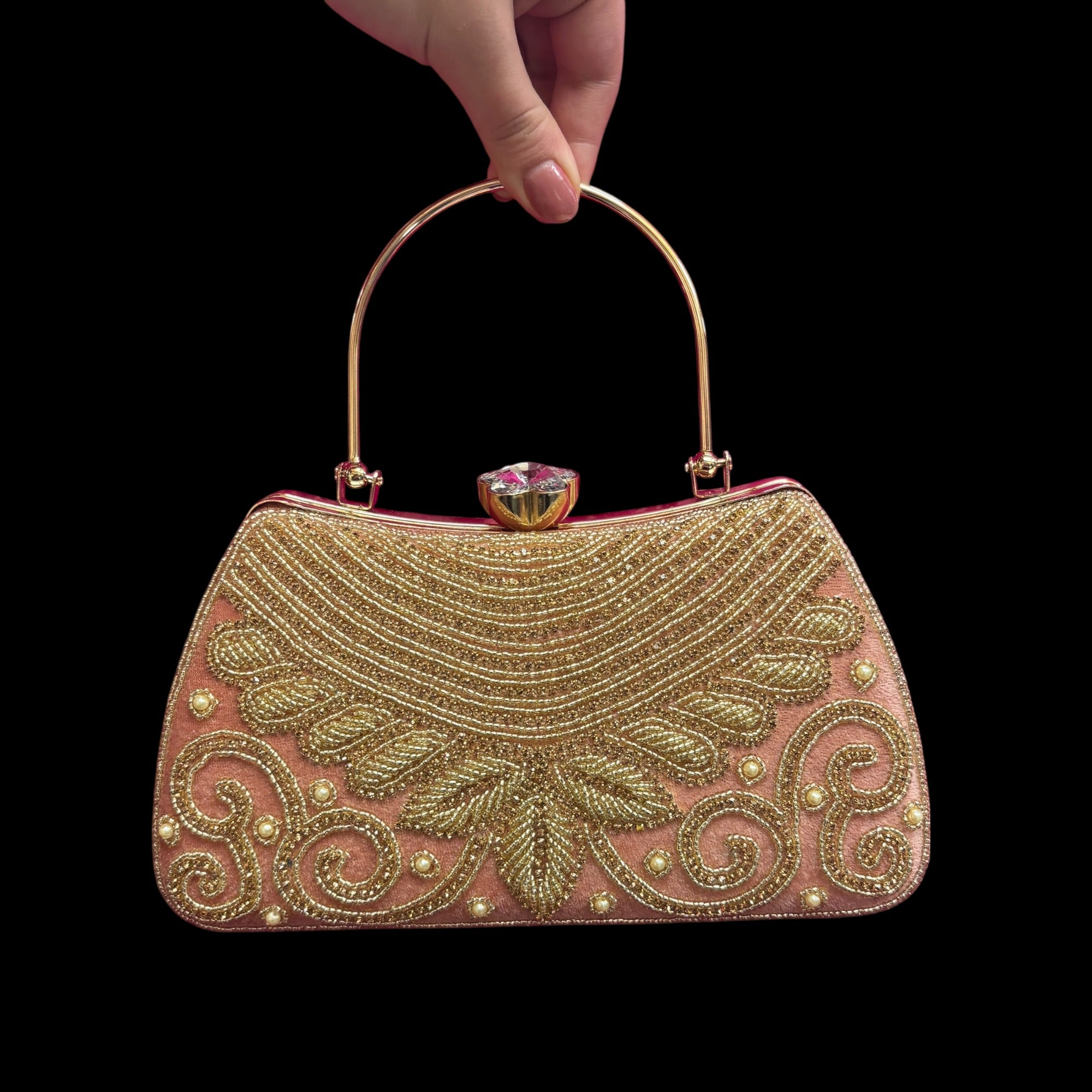 Scroll Leaf Purse-Colors - Vintage India NYC