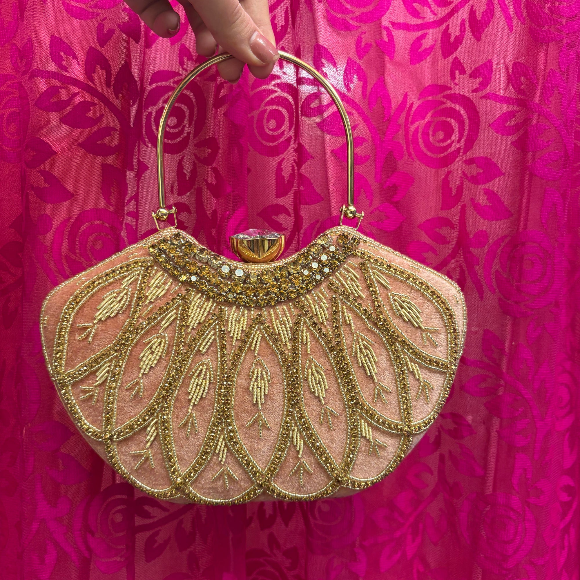 Heavy Work Scallop Purse-Colors - Vintage India NYC