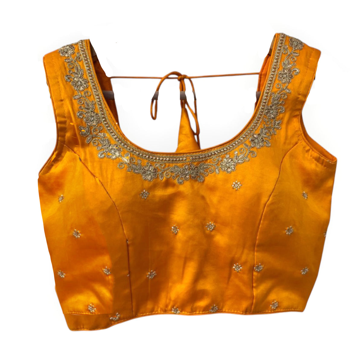 Round Neck Embroidered Blouse-Size 32- Colors - Vintage India NYC