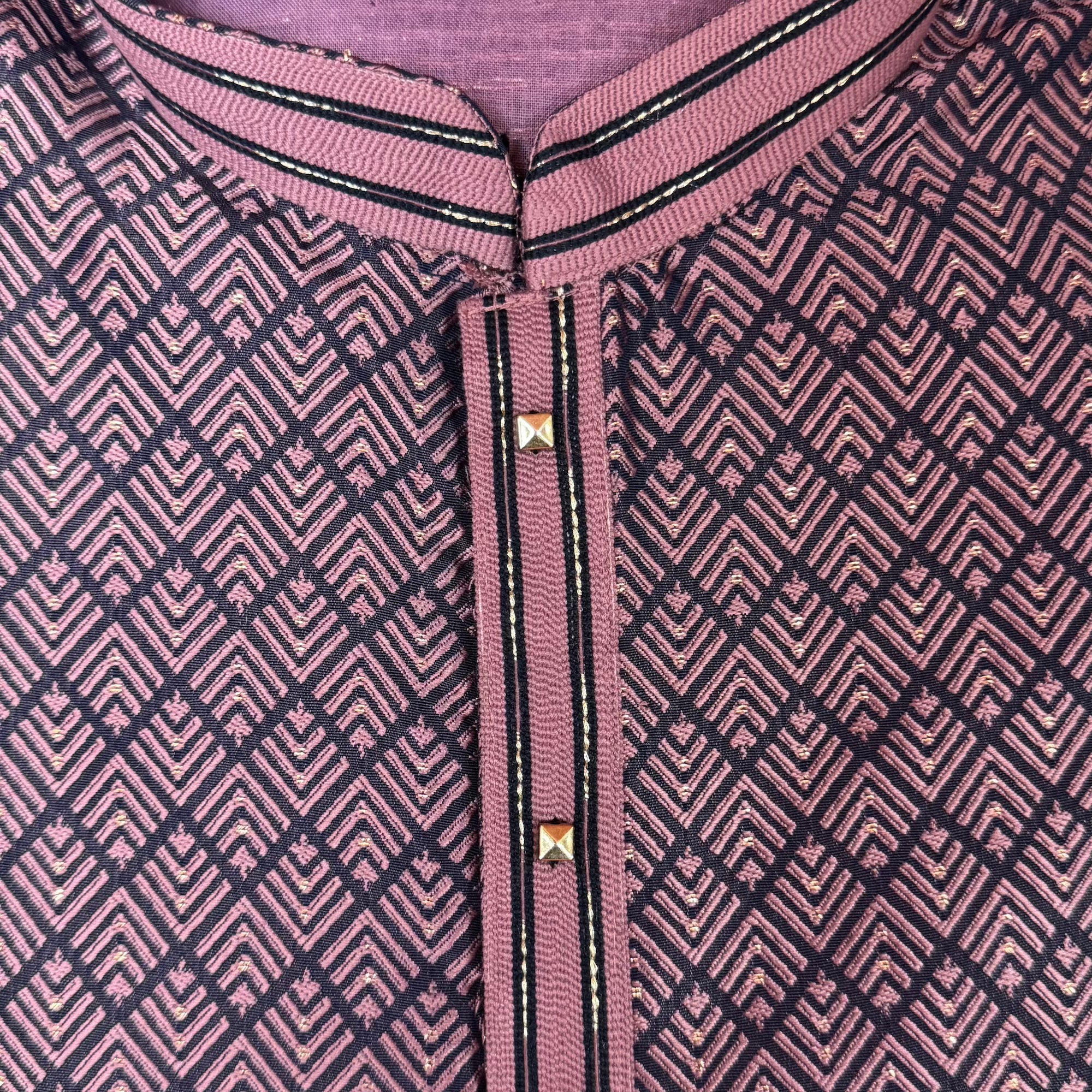 Diamond Herringbone Kurta-Colors - Vintage India NYC