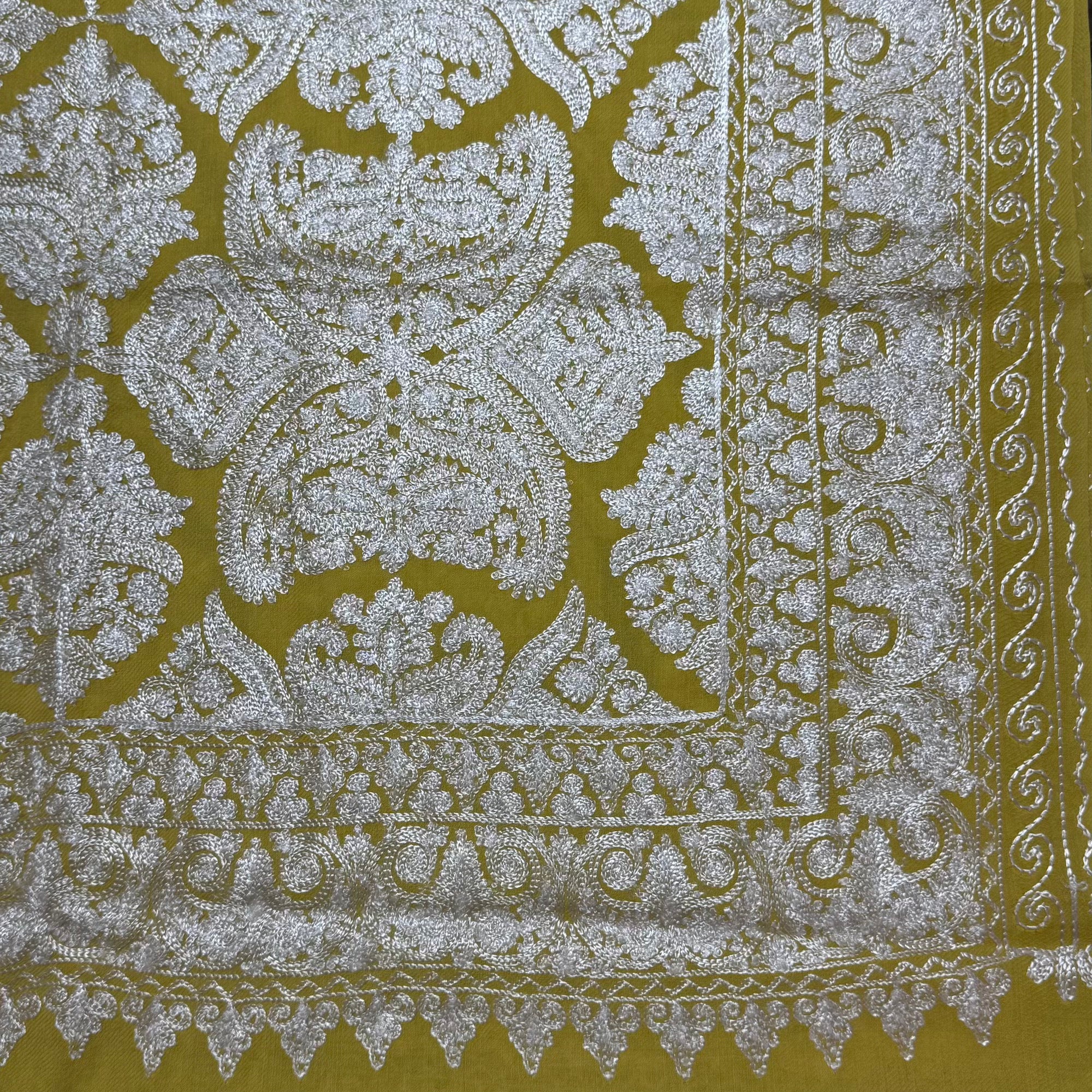 Fine Quality Kashmir Embroidered Wool Shawls - 5 Colors