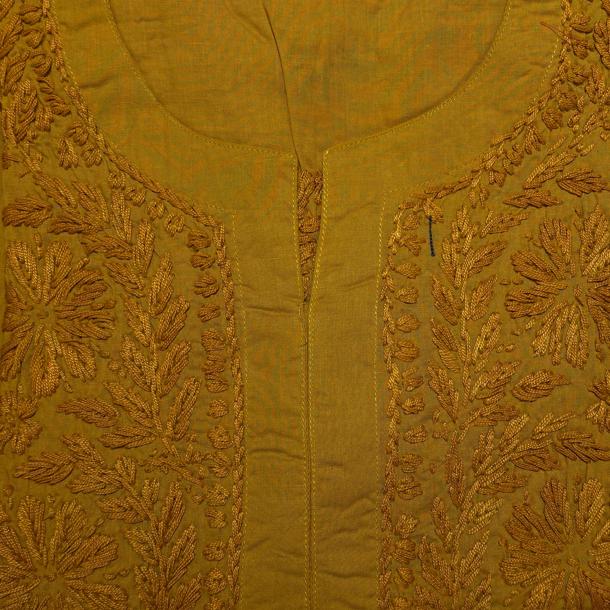 MA Short Embroidered Cotton Kurti-Size 38