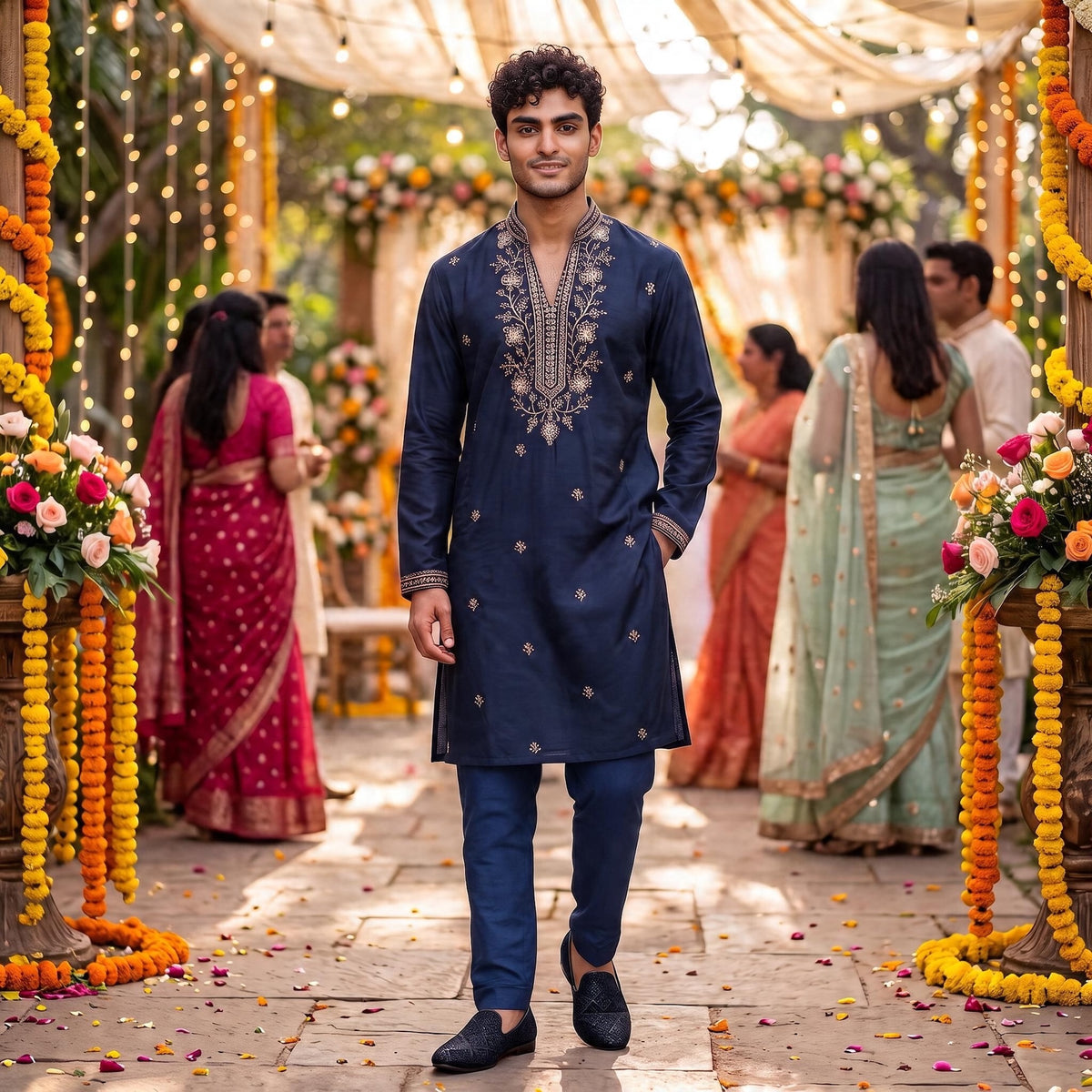 DT Embroidered Kurta-Colors