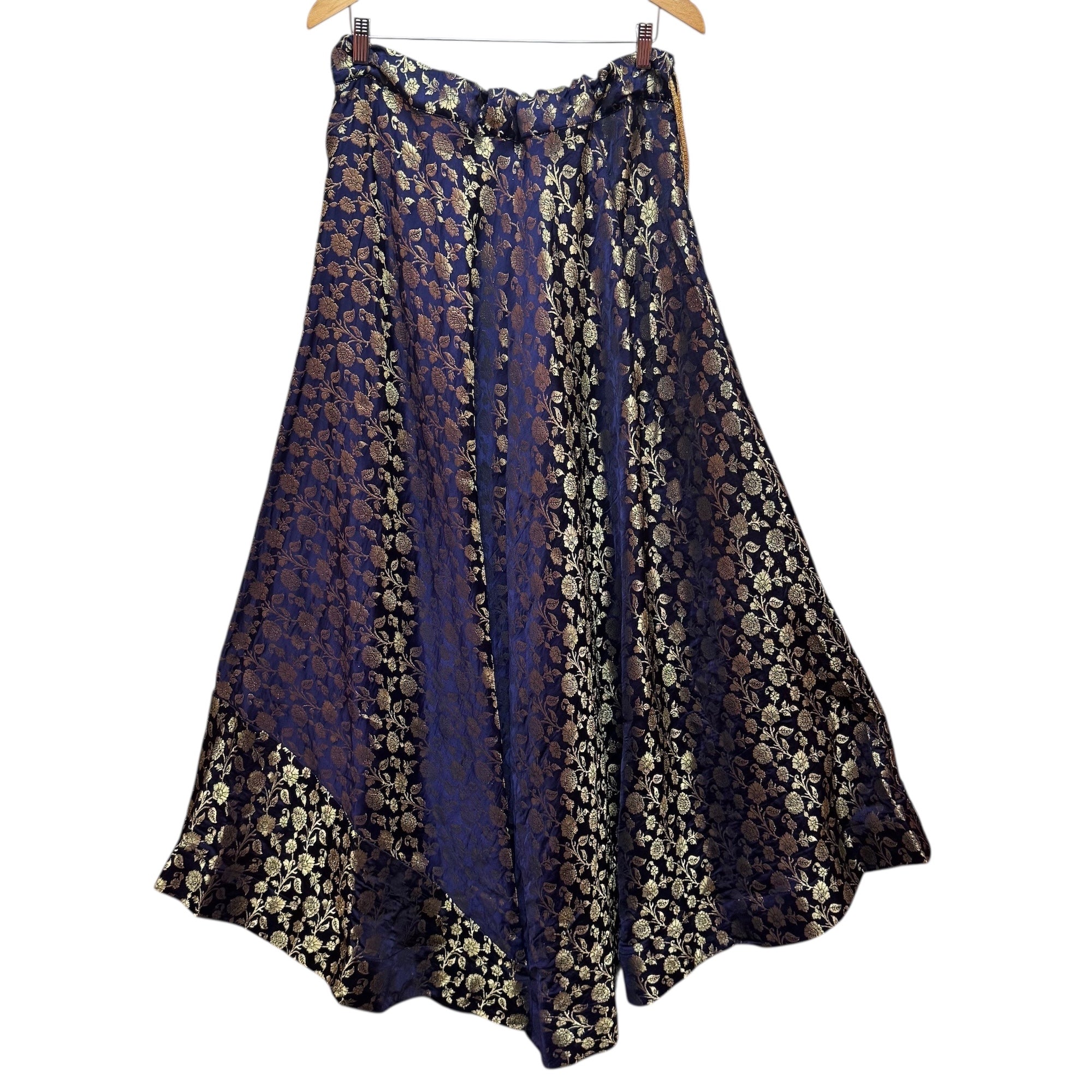 Rose Brocade Round Flower Lehengas - X Long-Colors - Vintage India NYC